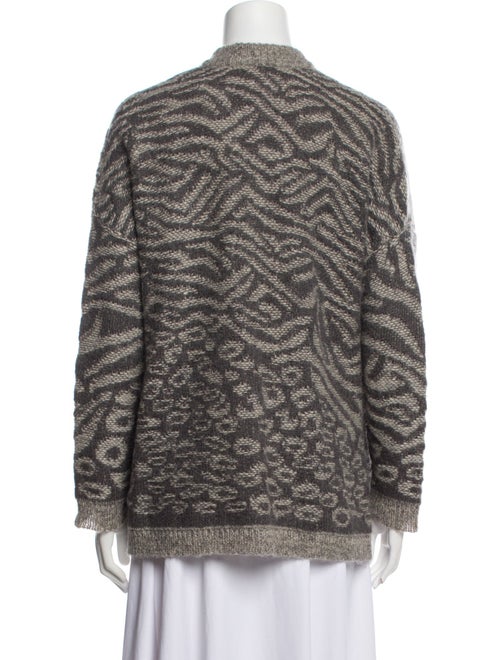 Gerard Darel Animal Print Open Front Sweater