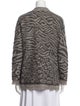 Gerard Darel Animal Print Open Front Sweater