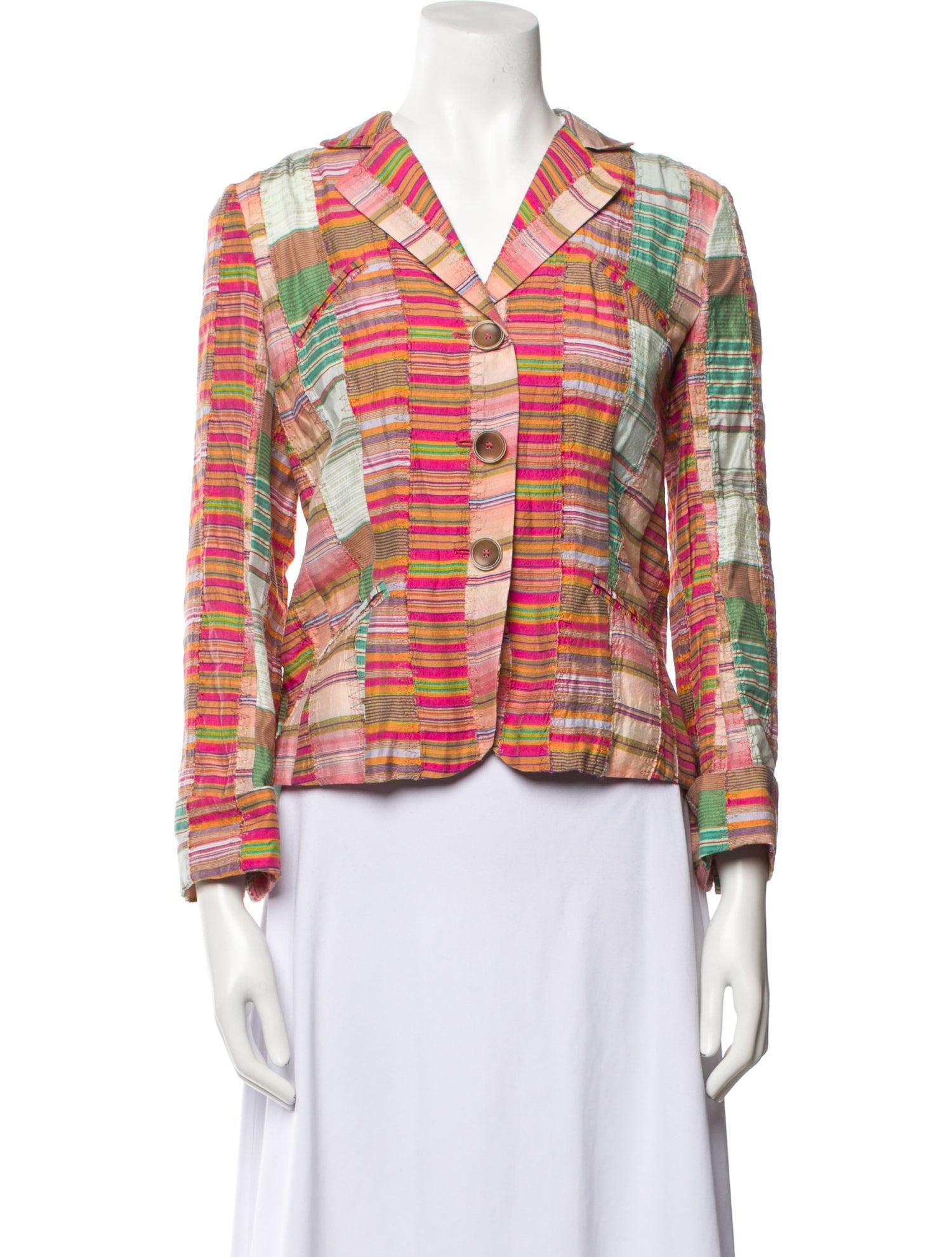 Gerard Darel Plaid Print Blazer