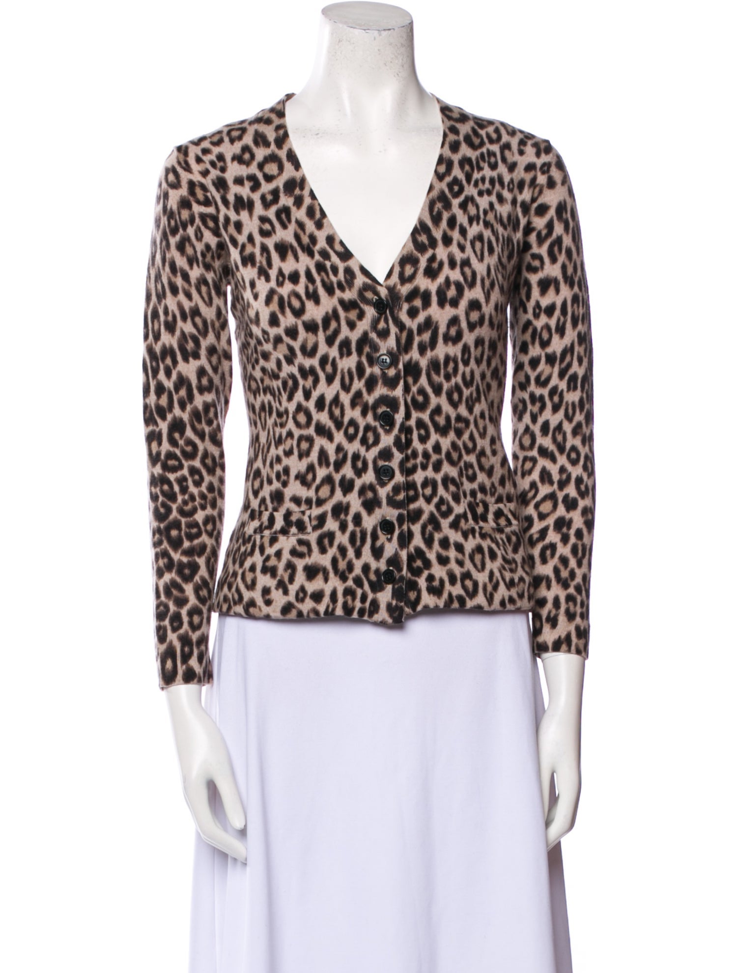 Gerard Darel Wool Animal Print Sweater