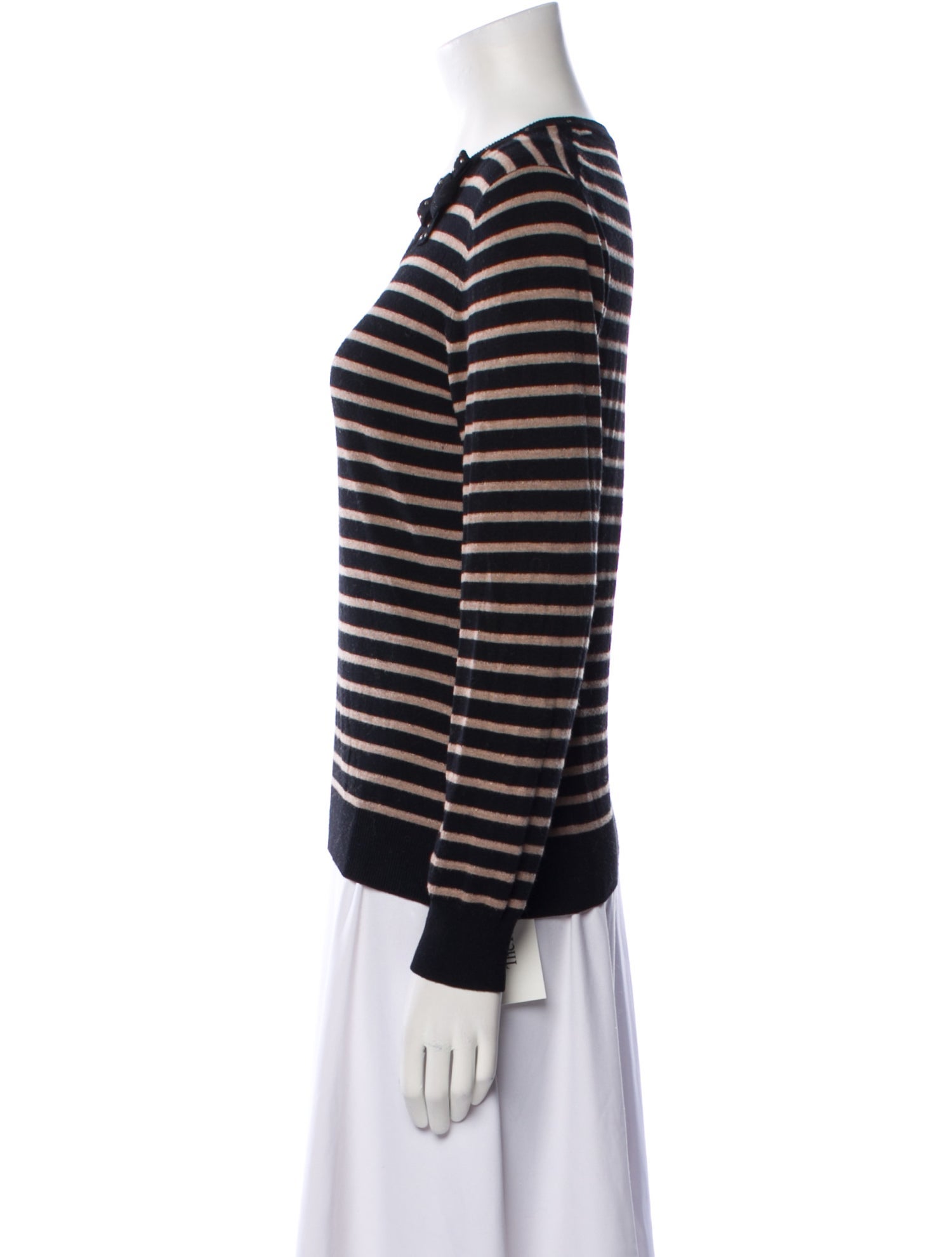 Gerard Darel Striped Scoop Neck Sweater