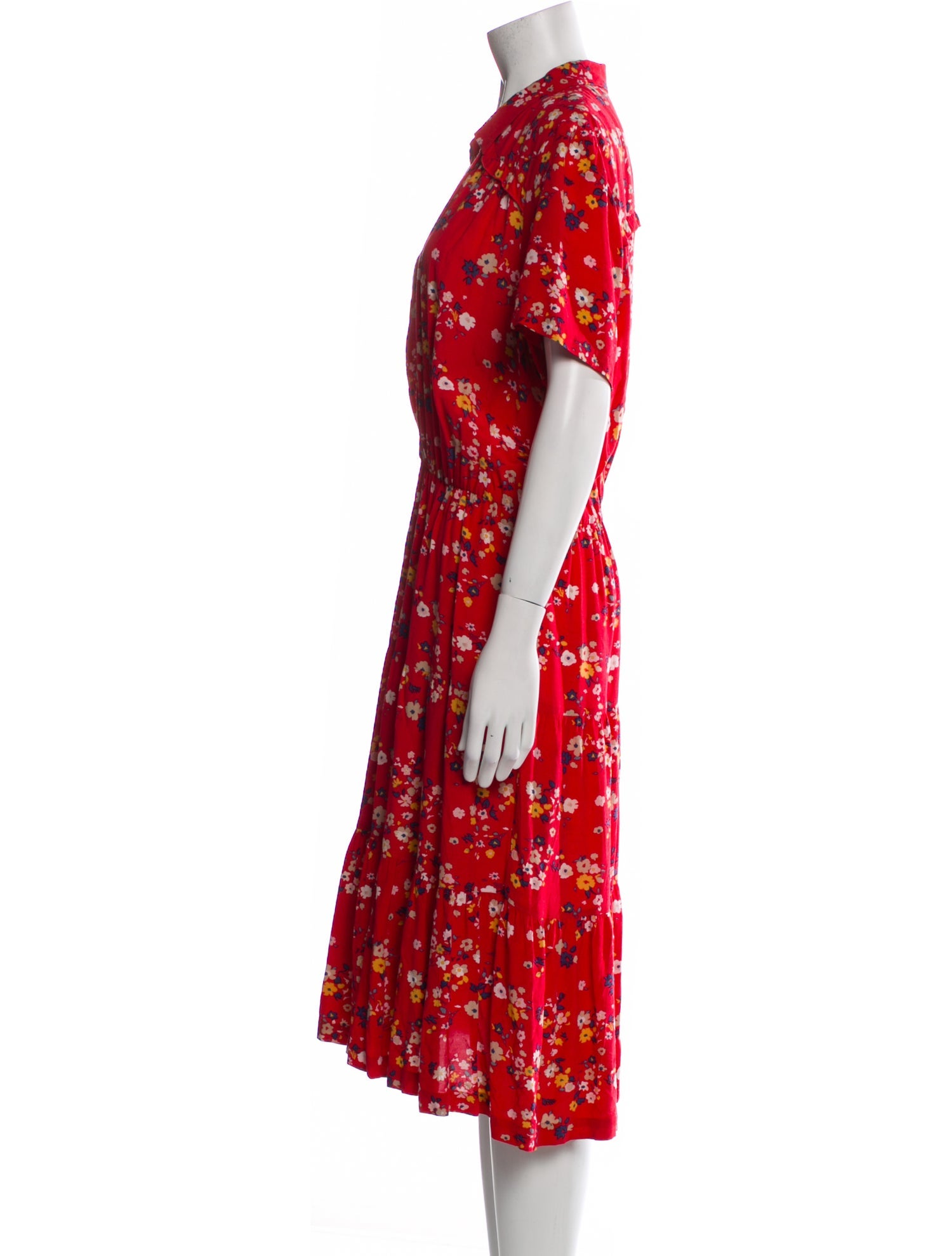 Gerard Darel Floral Print Midi Length Dress
