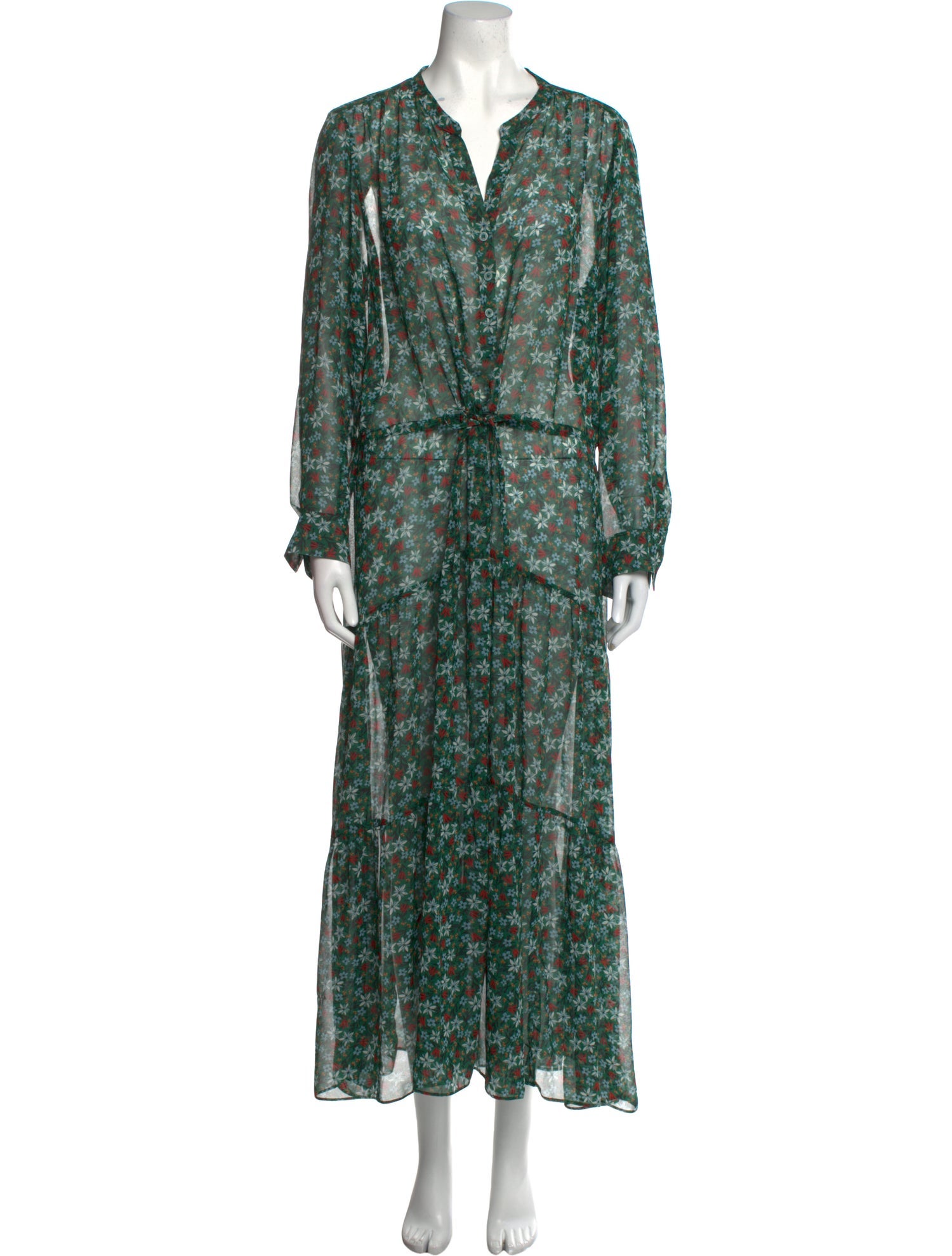 Gerard Darel Floral Print Long Dress