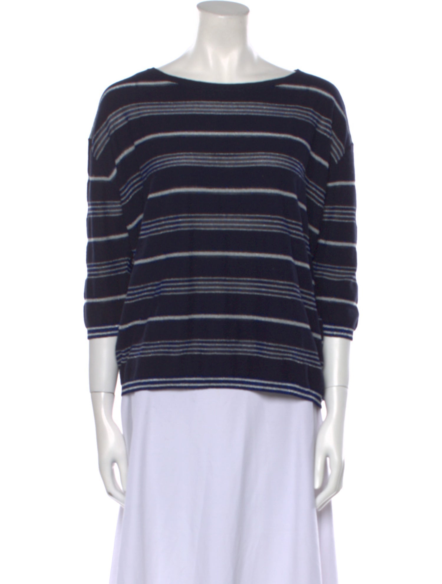 Gerard Darel Striped Bateau Neckline Sweater