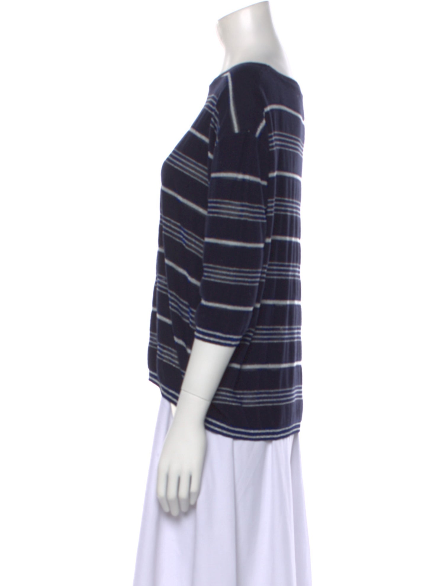 Gerard Darel Striped Bateau Neckline Sweater