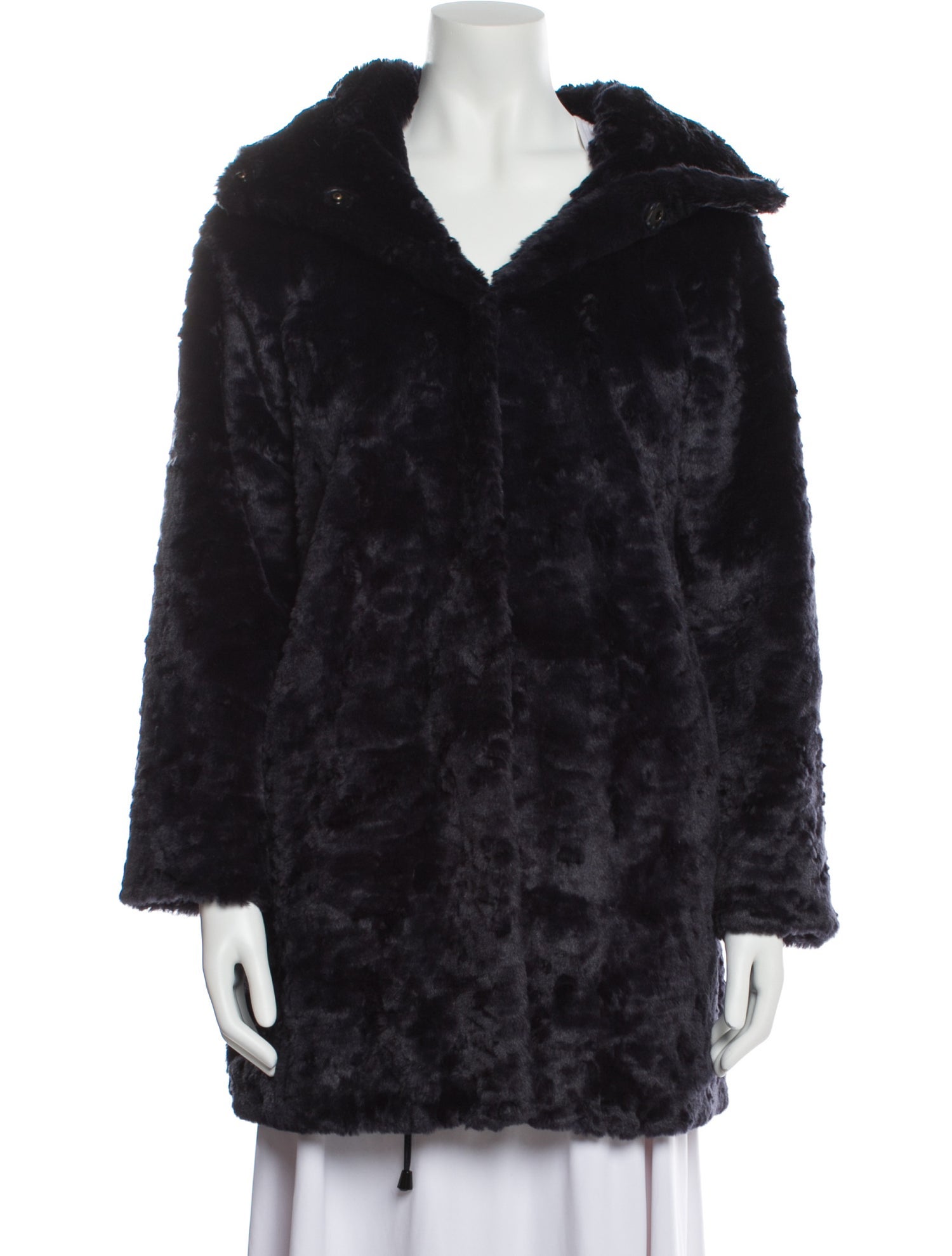 Gerard Darel Fur Faux Fur Coat