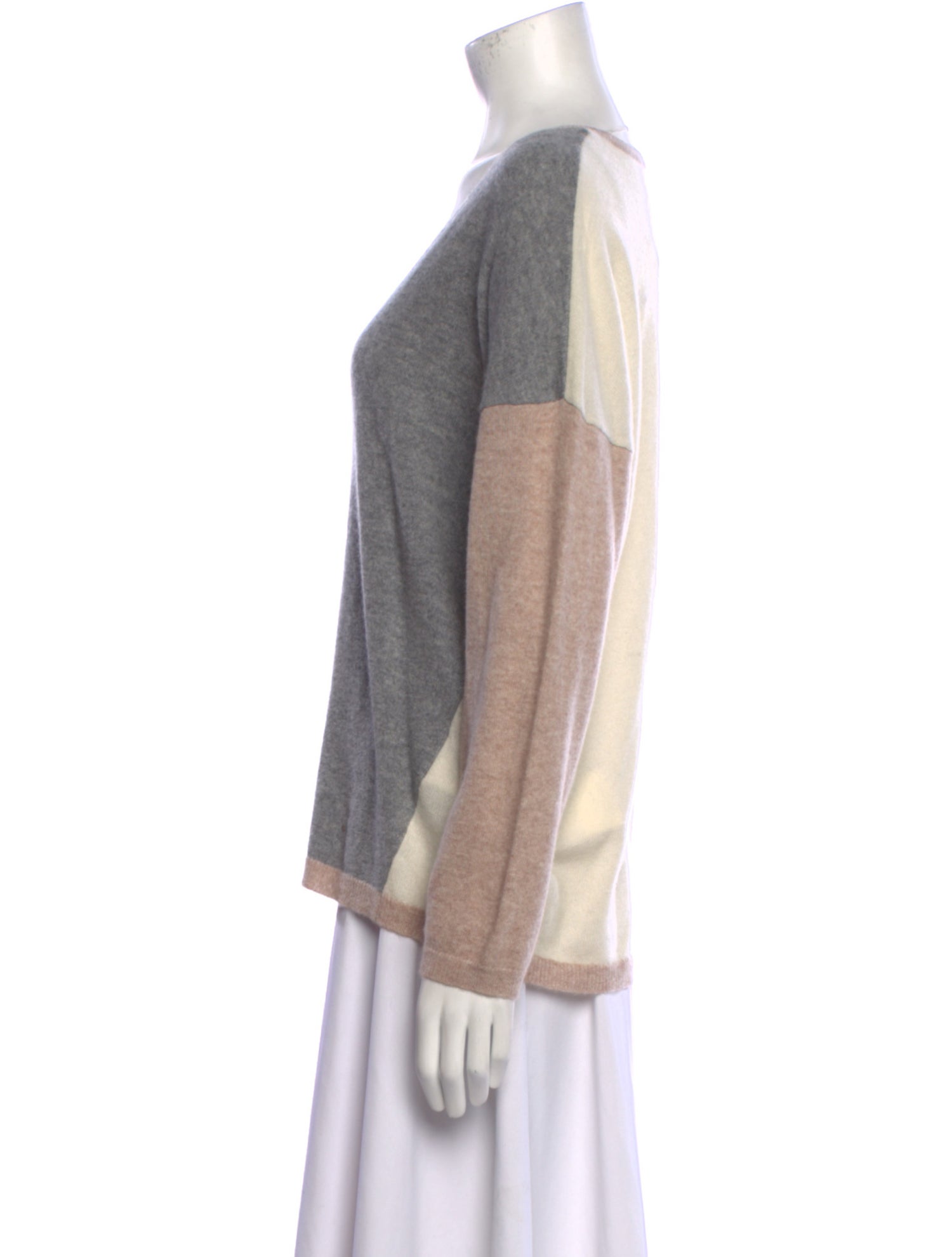 Gerard Darel Cashmere Colorblock Pattern Sweater