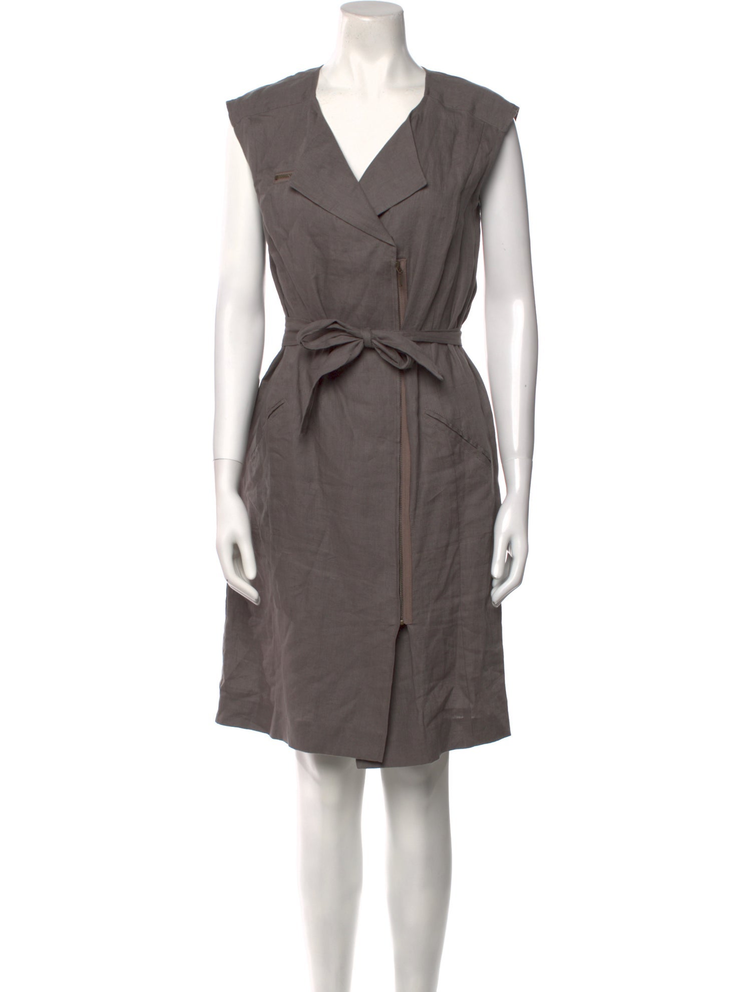 Gerard Darel Linen Knee-Length Dress