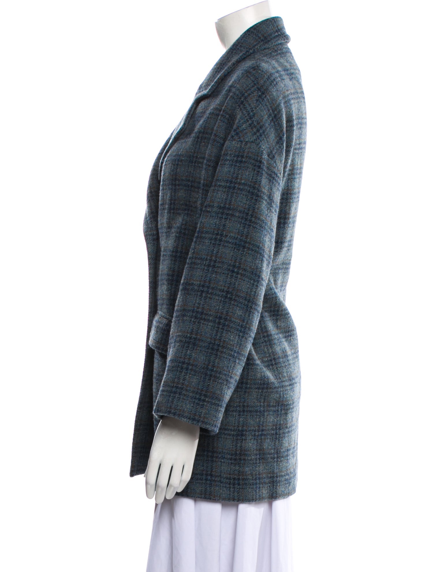 Gerard Darel Wool Plaid Print Jacket