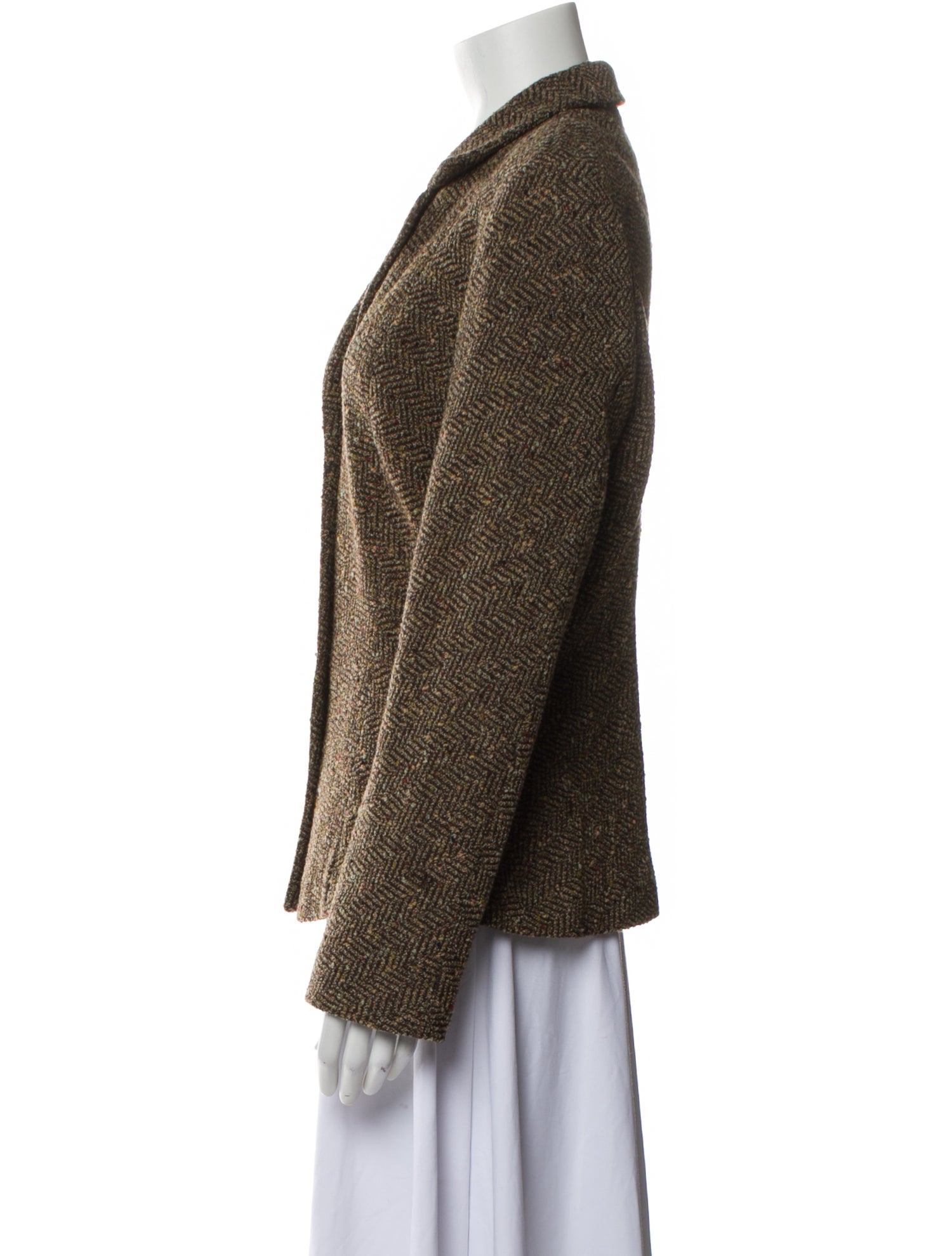 Gerard Darel Wool Tweed Pattern Blazer