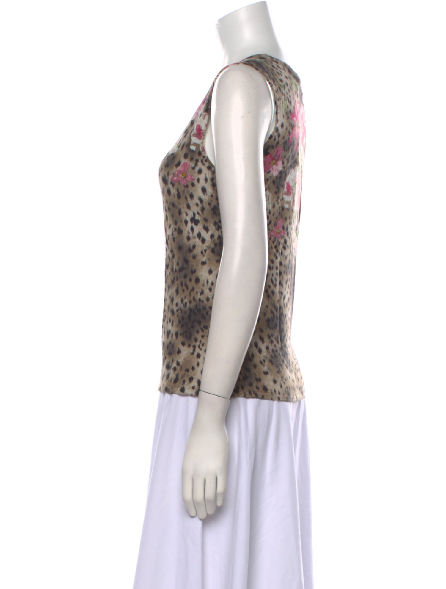 Gerard Darel Animal Print Scoop Neck Sweater