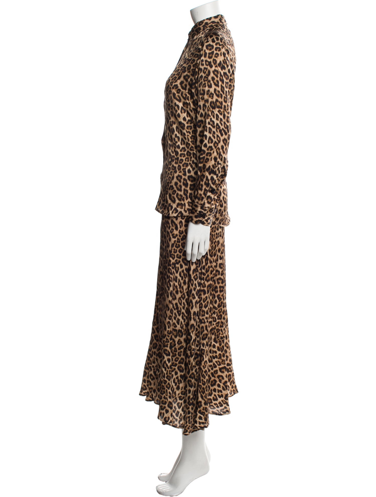 Gerard Darel Silk Animal Print Skirt Set w/ Tags