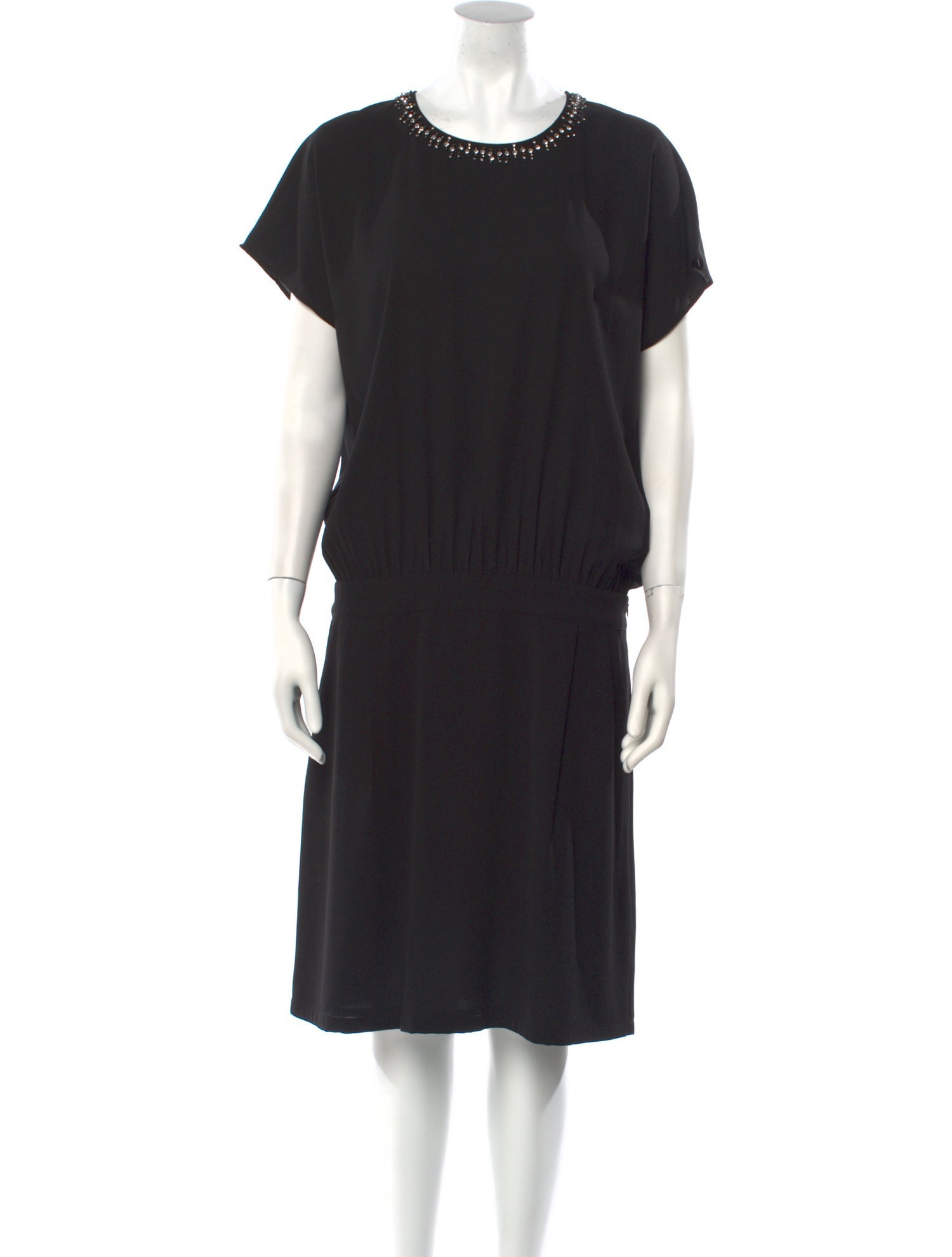 Gerard Darel Crew Neck Midi Length Dress