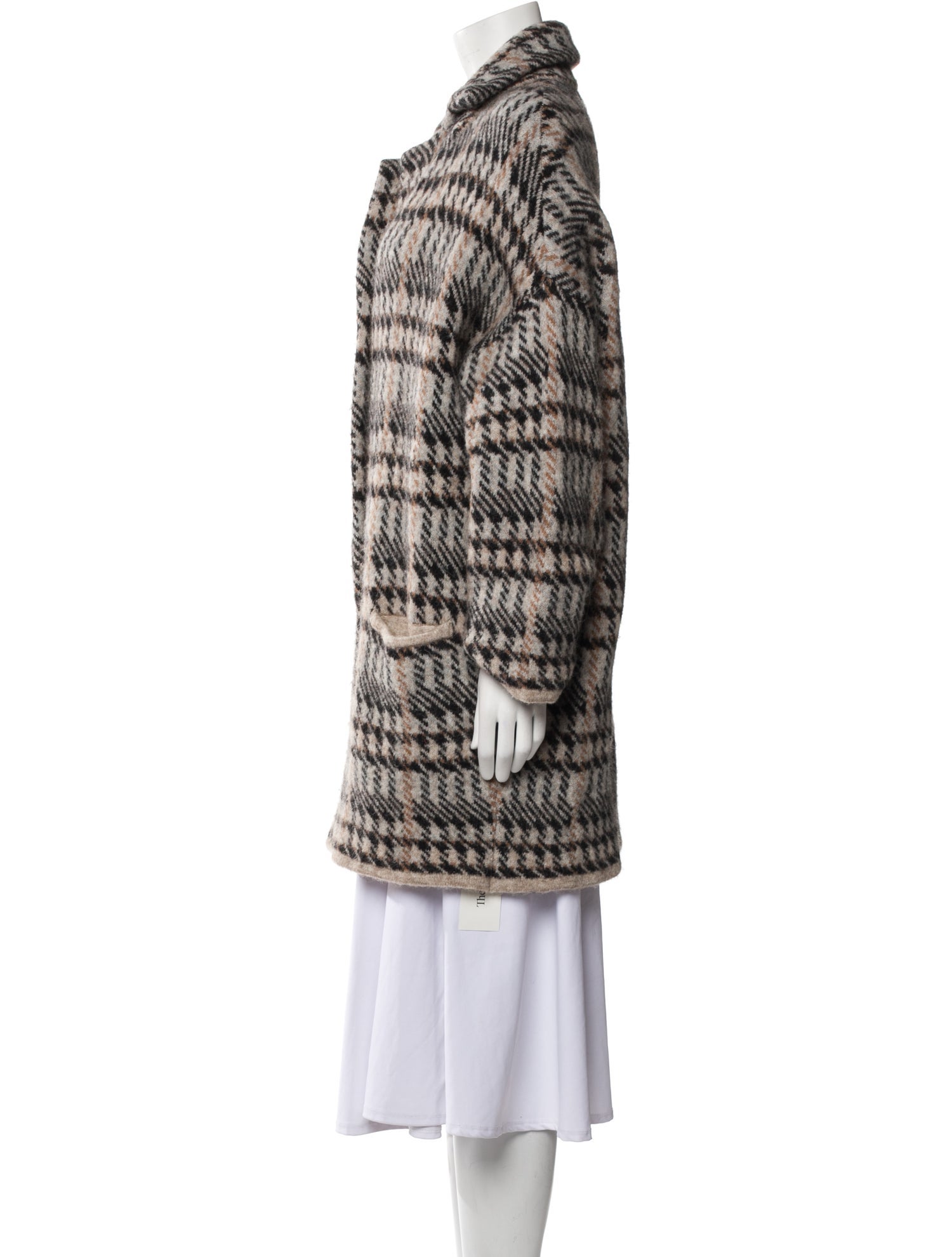 Gerard Darel Plaid Print Coat