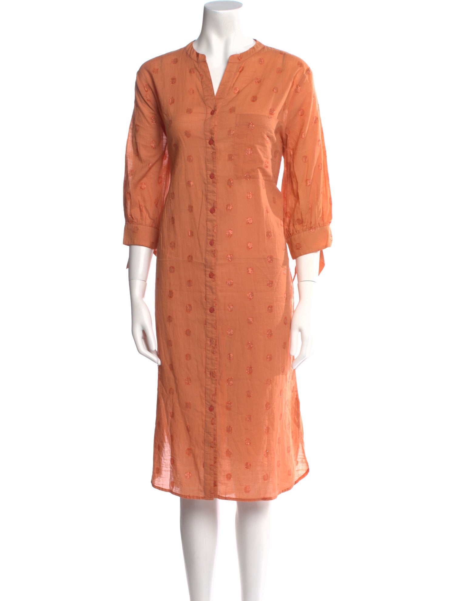 Gerard Darel V-Neck Midi Length Dress