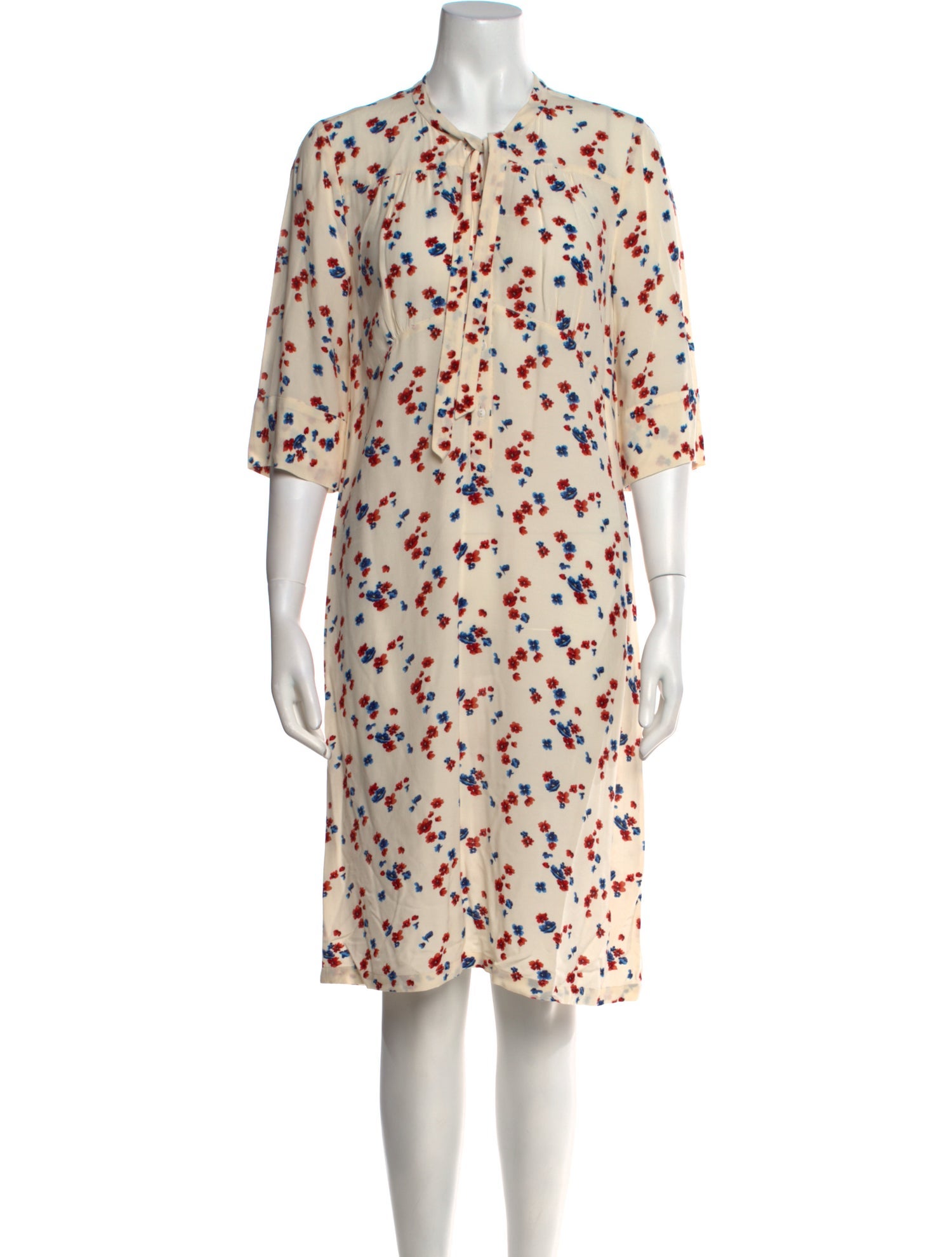 Gerard Darel Floral Print Knee-Length Dress