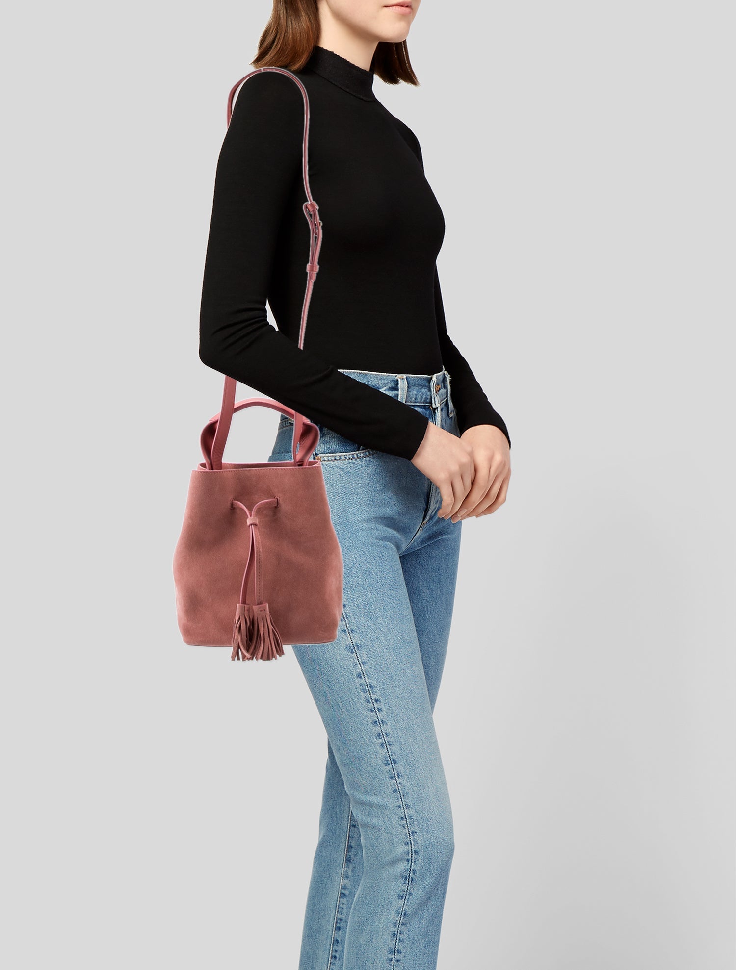 Gerard Darel Suede Top Handle Bag