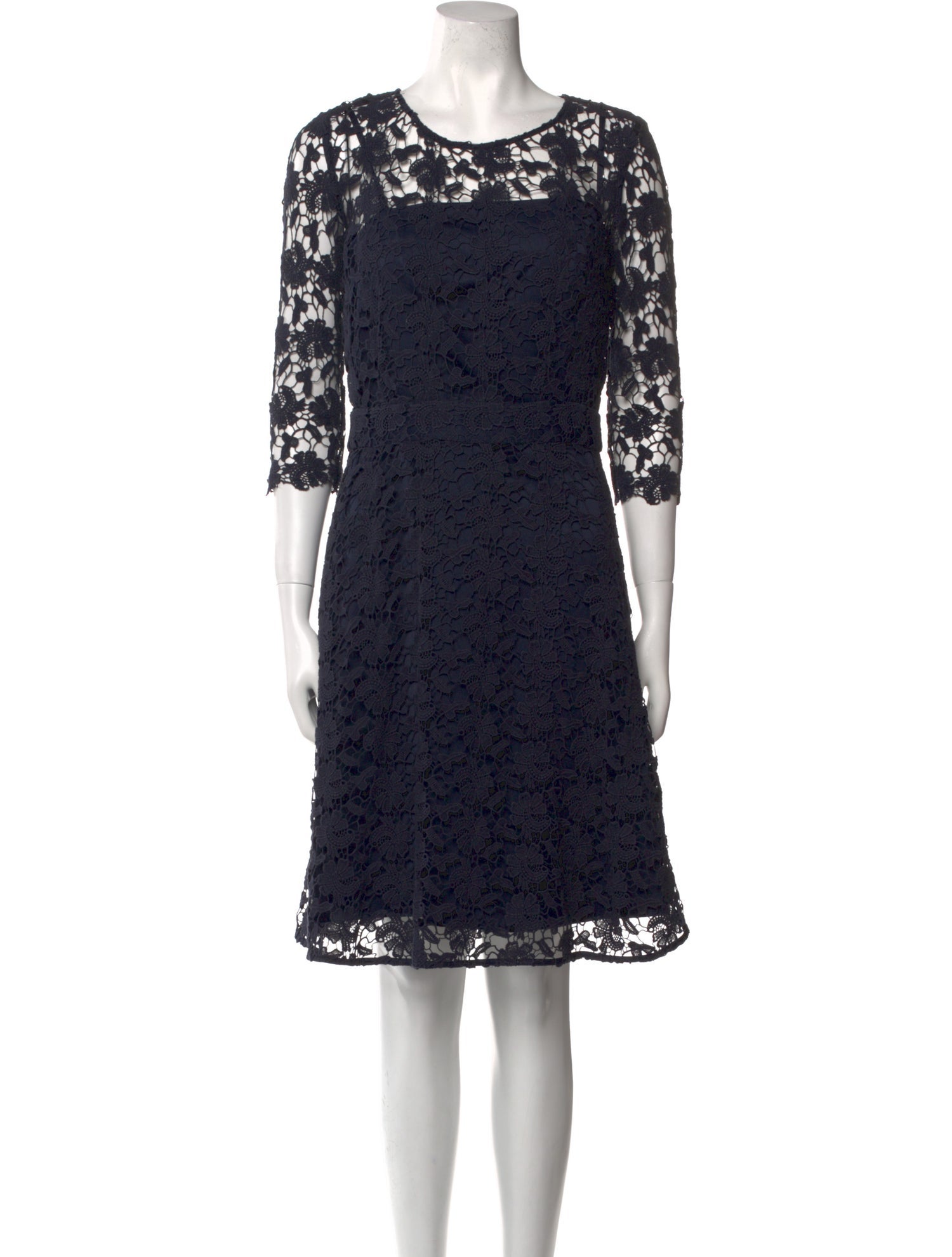 Gerard Darel Lace Pattern Knee-Length Dress