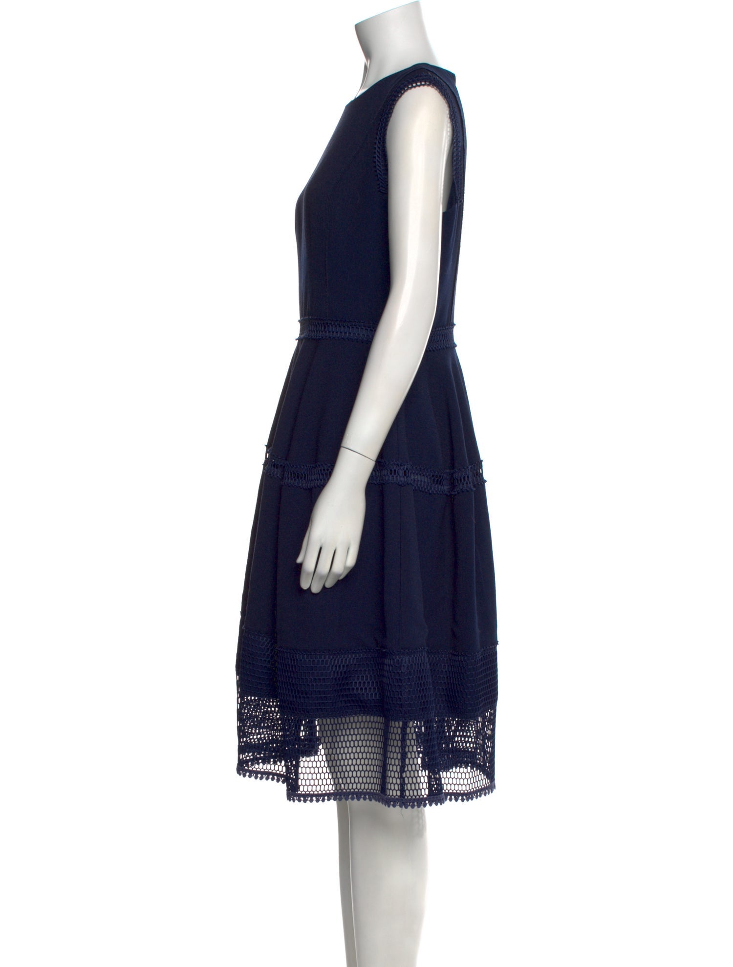 Gerard Darel Crew Neck Midi Length Dress