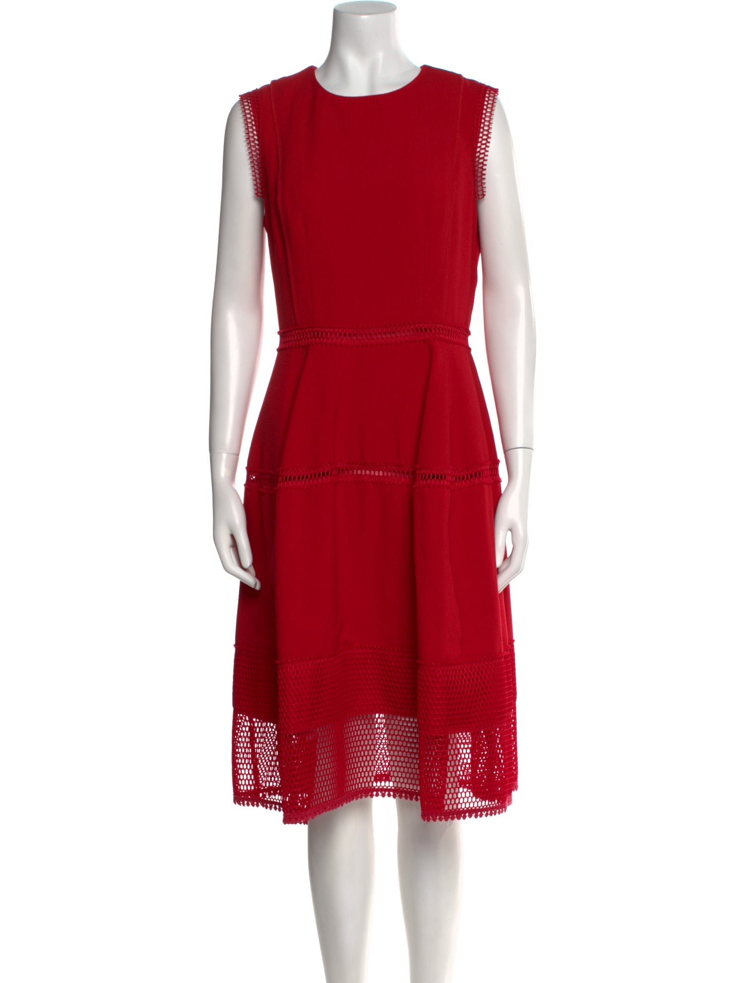 Gerard Darel Crew Neck Midi Length Dress