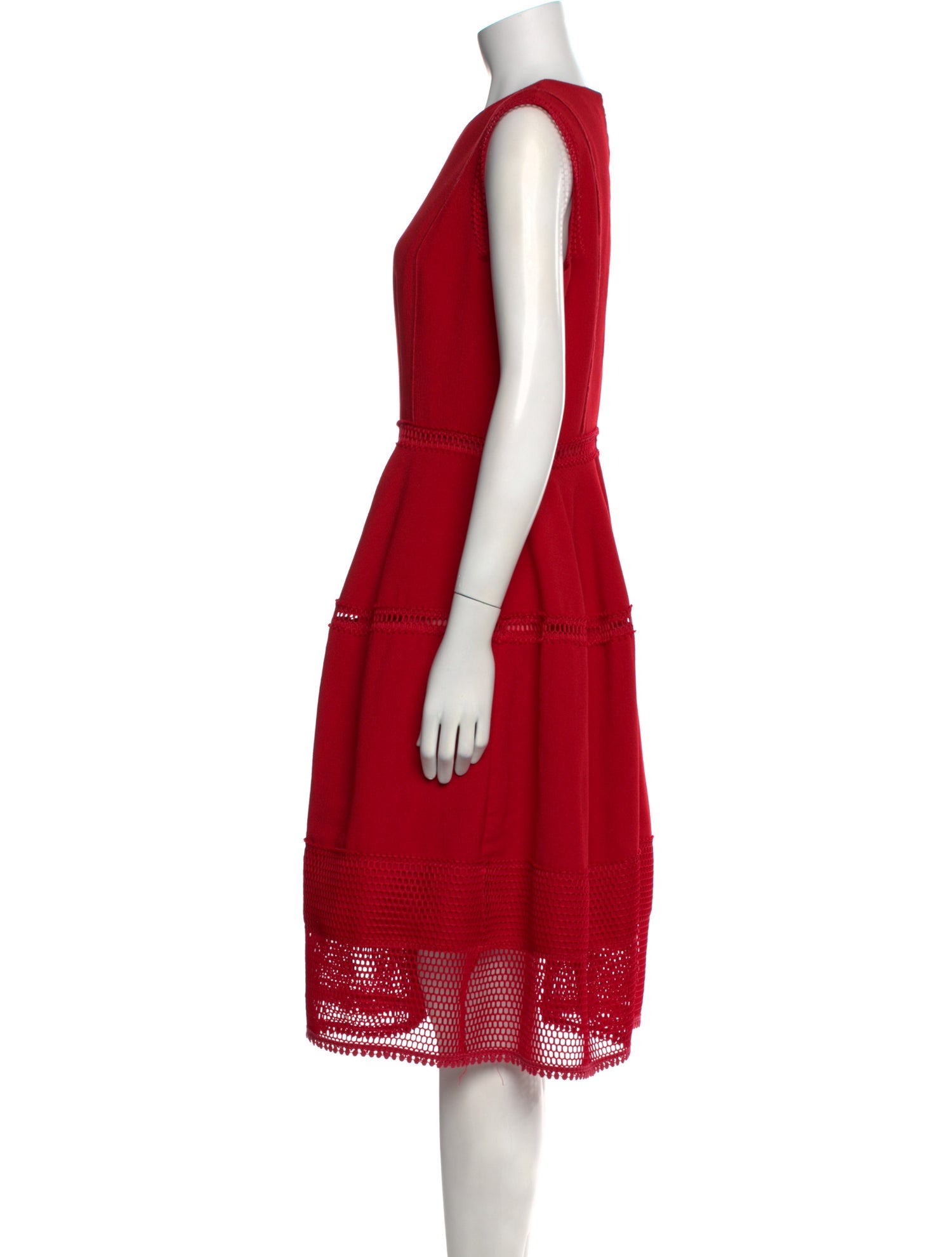 Gerard Darel Crew Neck Midi Length Dress