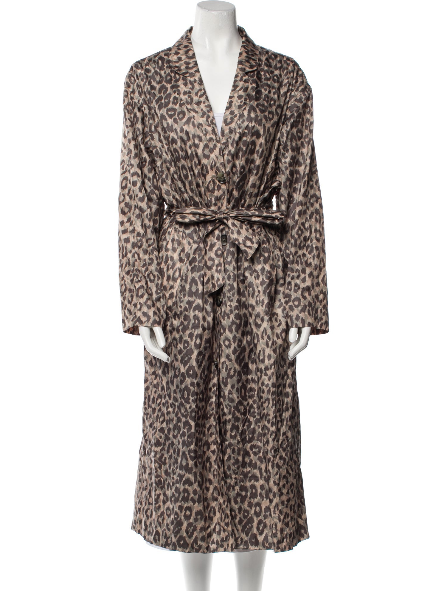 Gerard Darel Animal Print Trench Coat