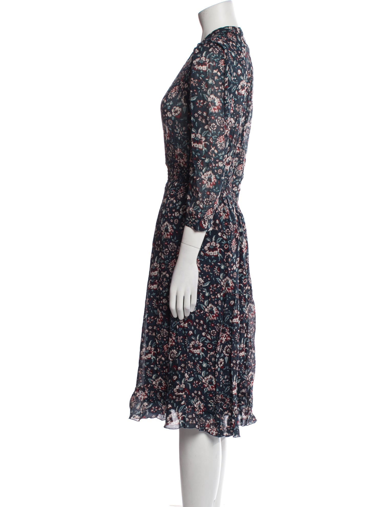 Gerard Darel Floral Print Midi Length Dress