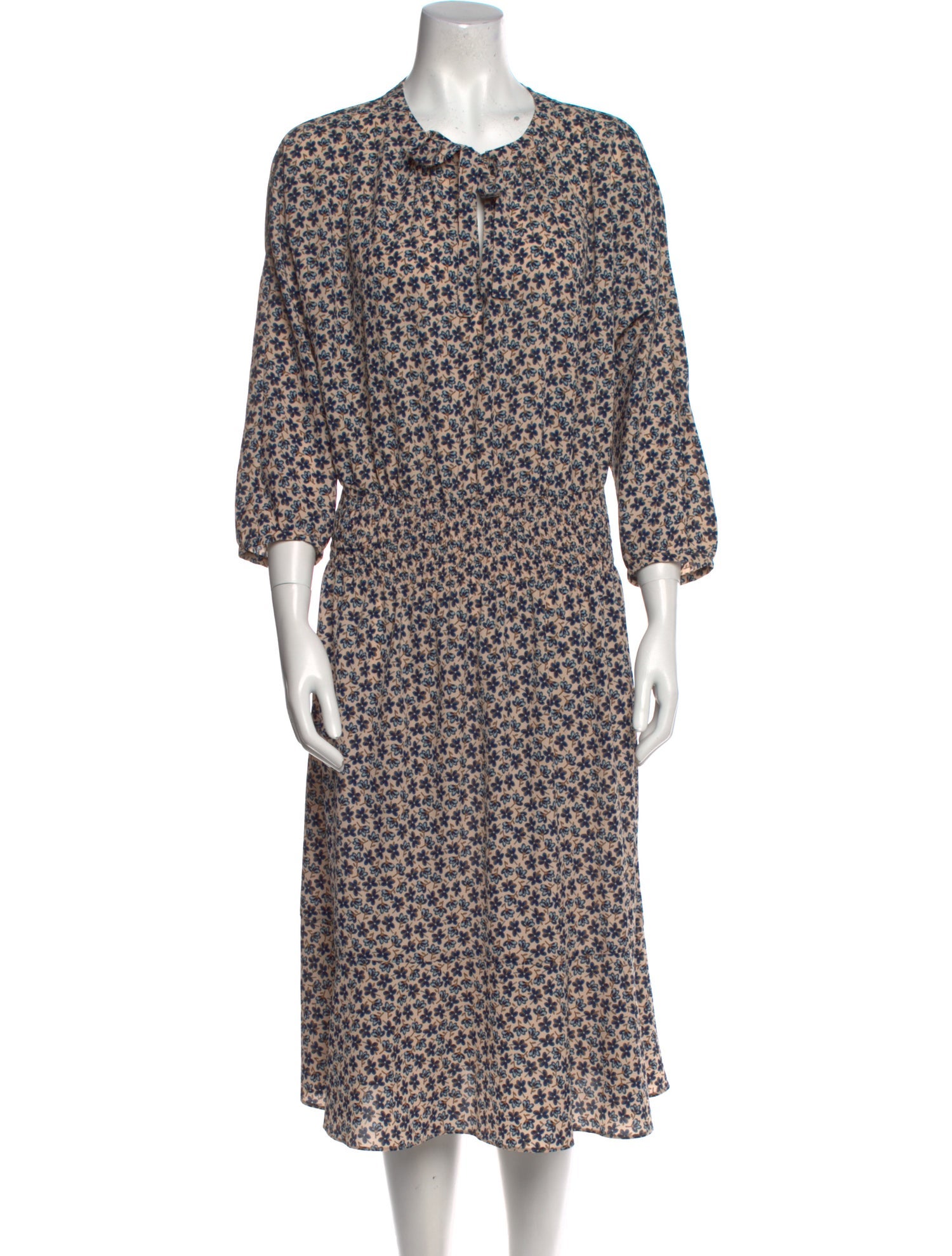 Gerard Darel Floral Print Midi Length Dress