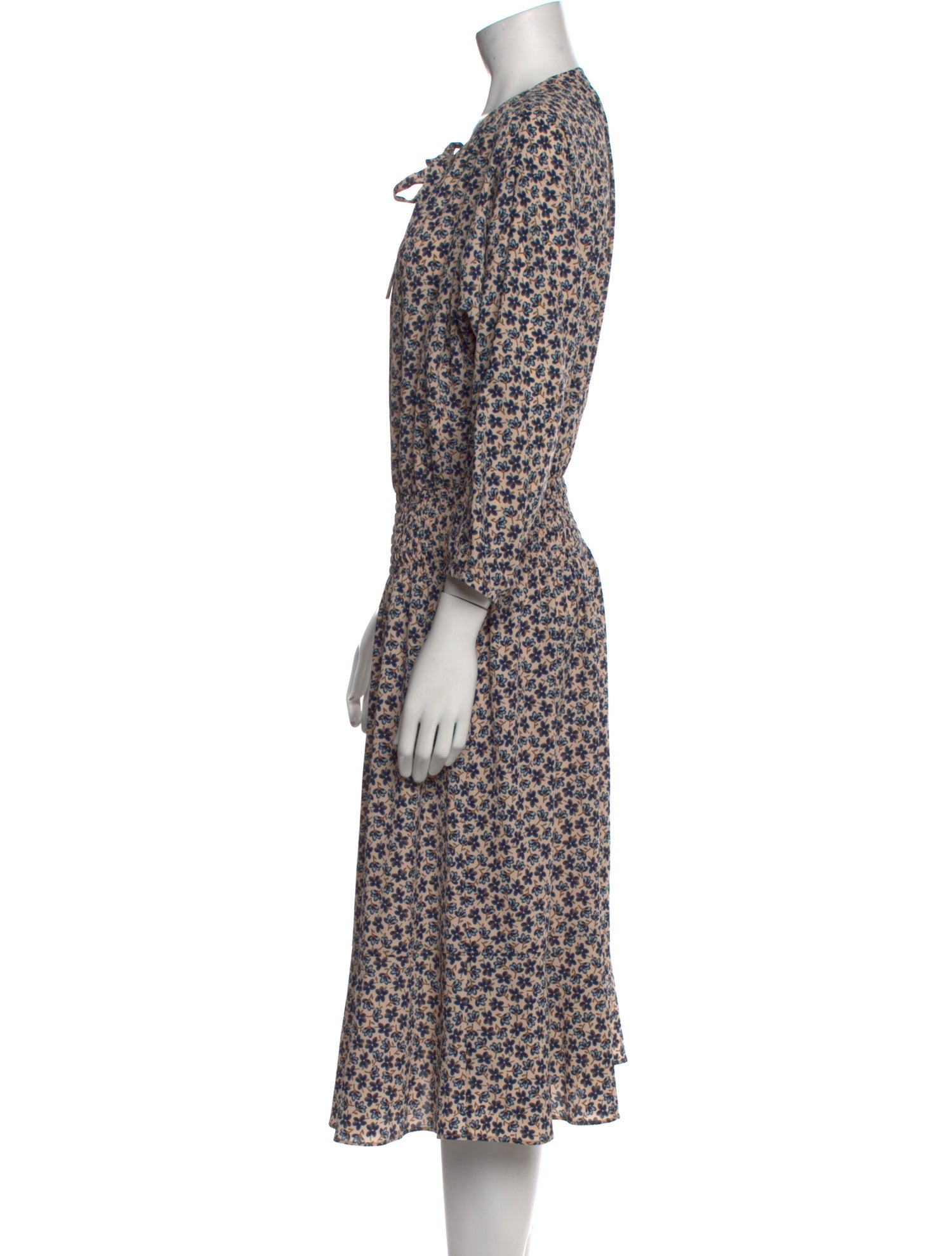 Gerard Darel Floral Print Midi Length Dress
