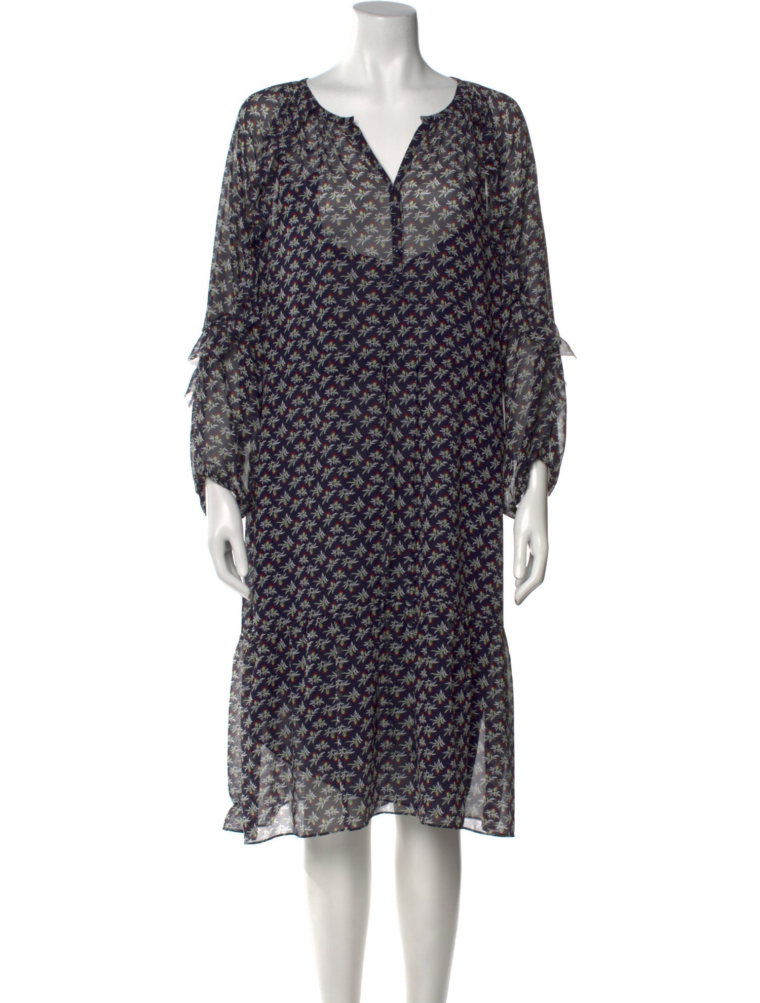 Gerard Darel Floral Print Knee-Length Dress