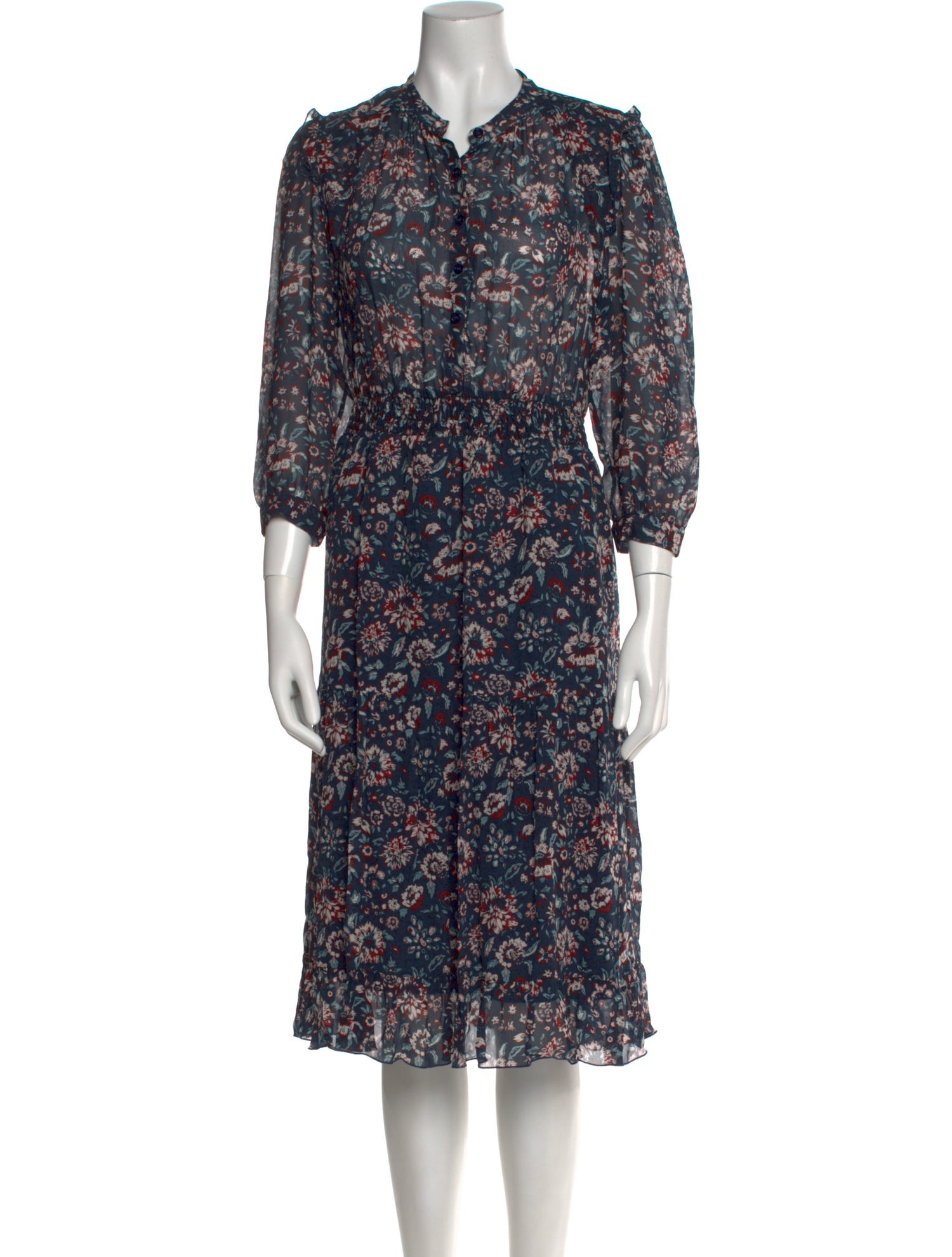 Gerard Darel Floral Print Knee-Length Dress