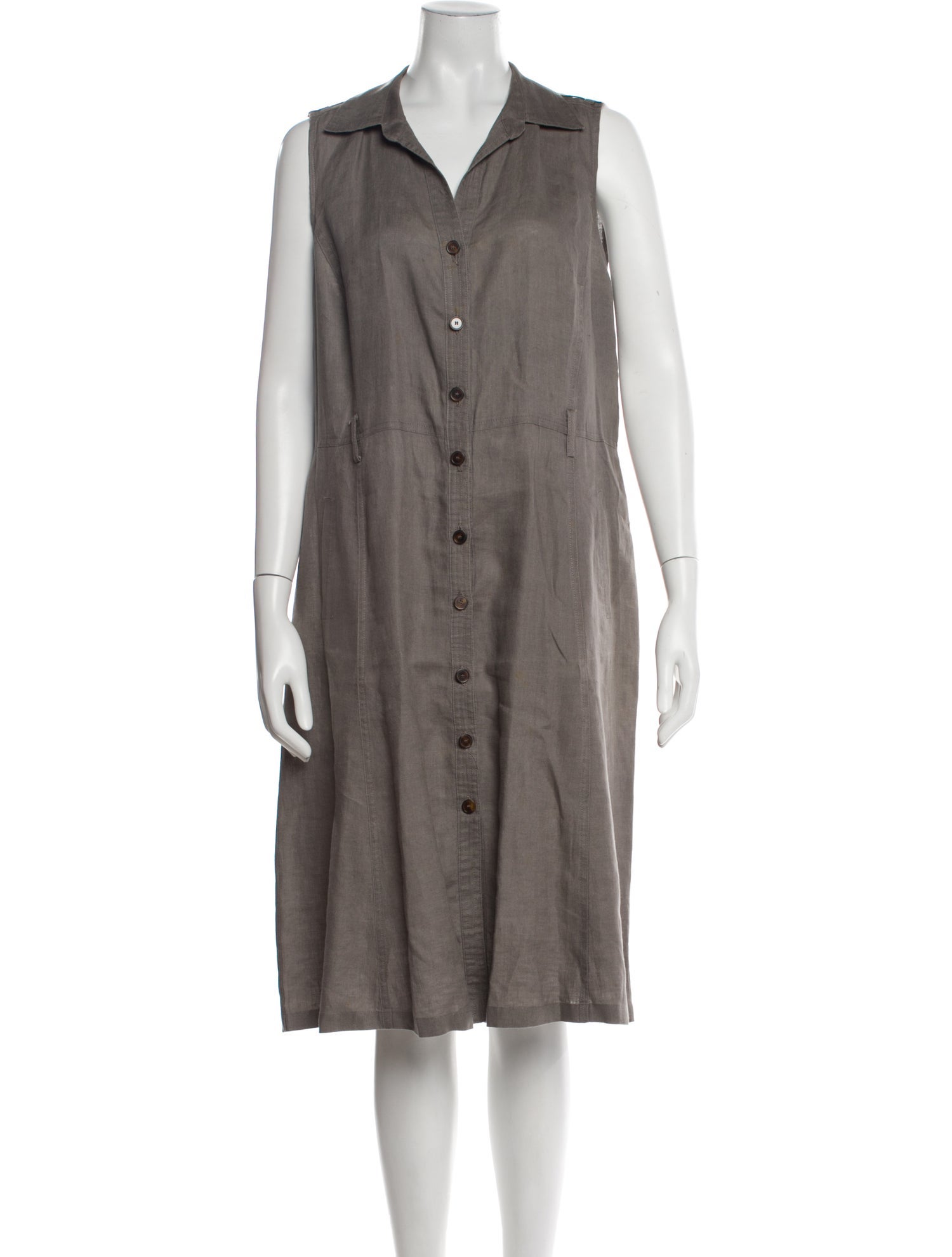 Gerard Darel Linen Midi Length Dress