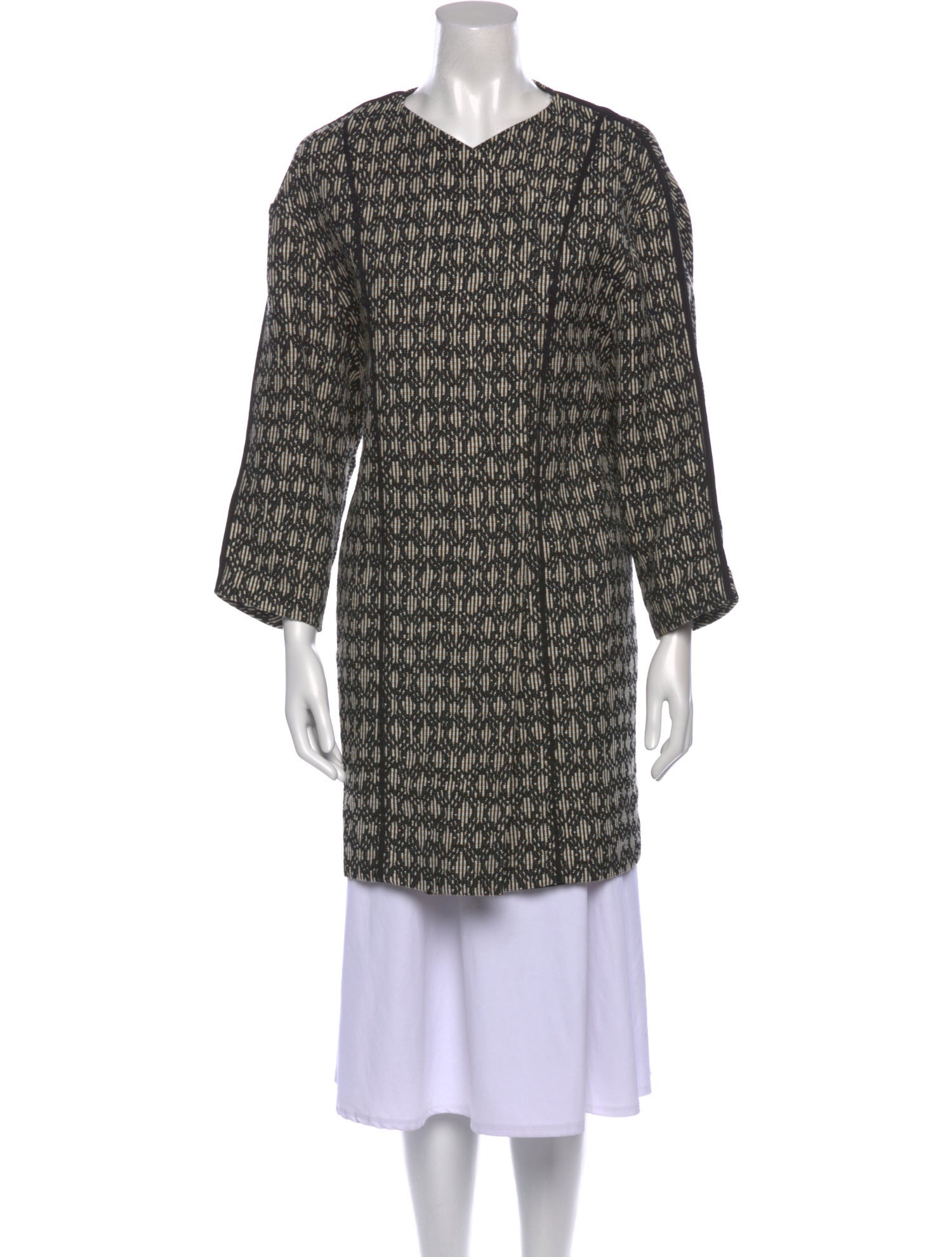 Gerard Darel Printed V-Neck Sweater