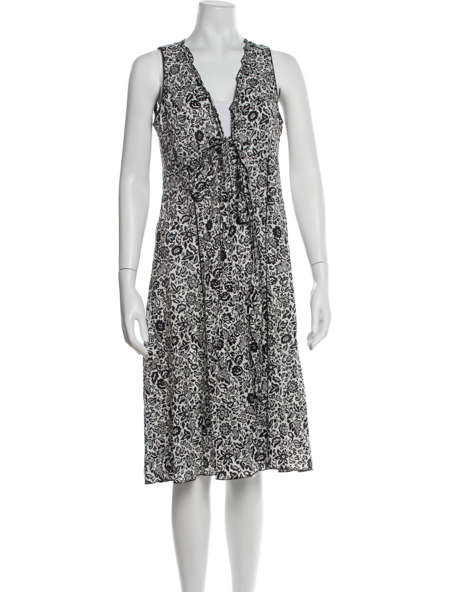Gerard Darel Floral Print Midi Length Dress