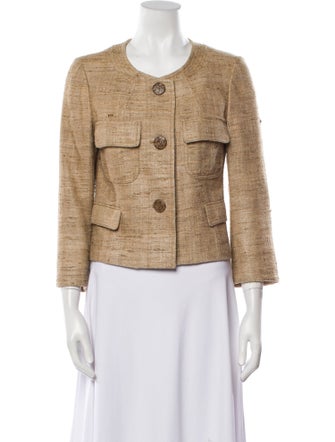 Gerard Darel Silk Tweed Pattern Evening Jacket