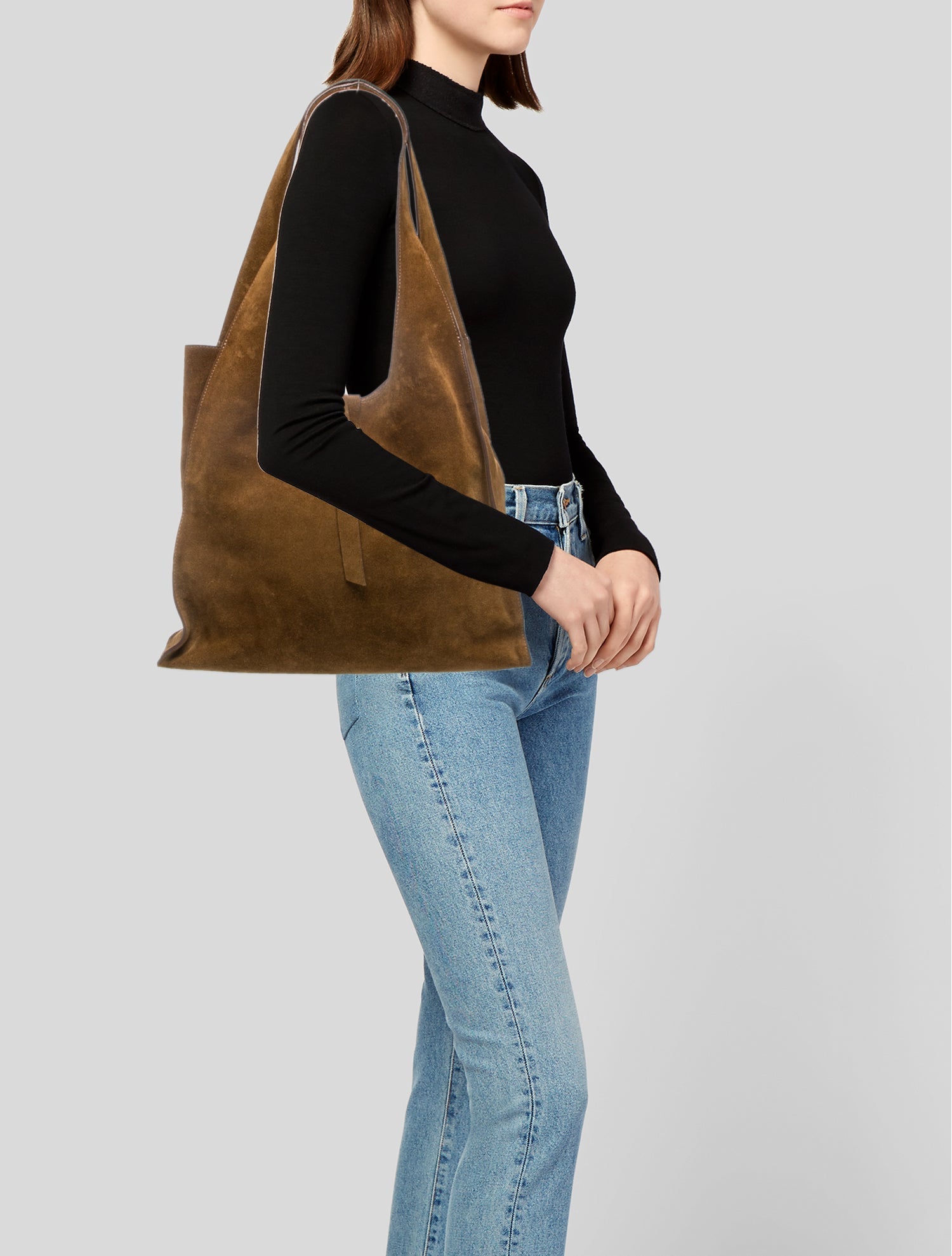 Gerard Darel Suede Messenger Bag