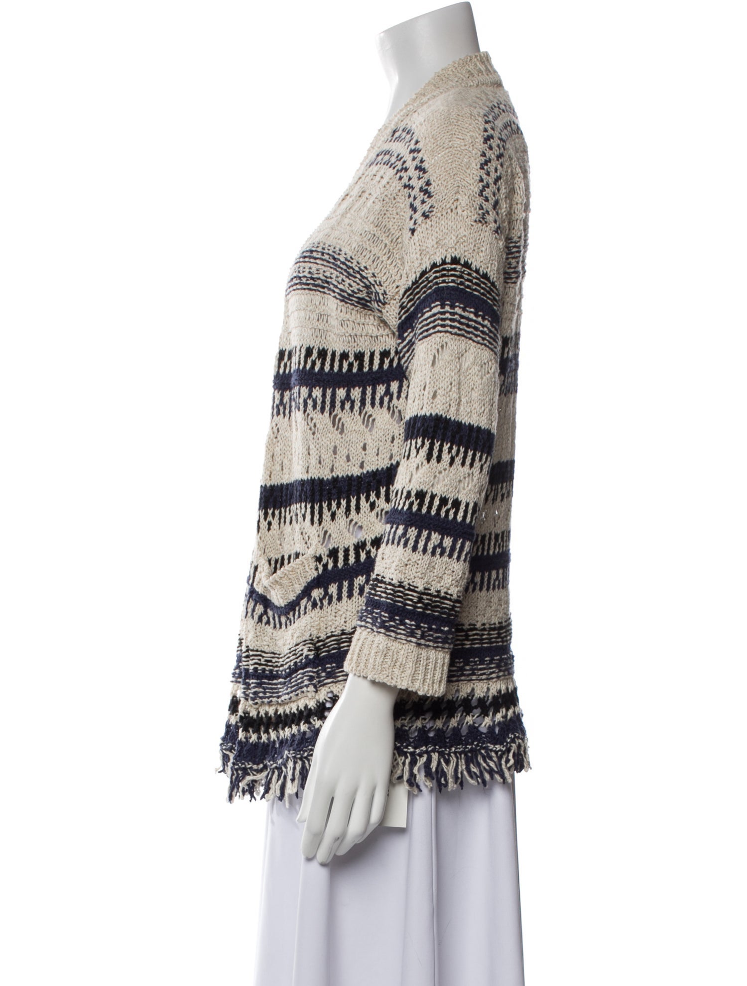 Gerard Darel Striped V-Neck Sweater