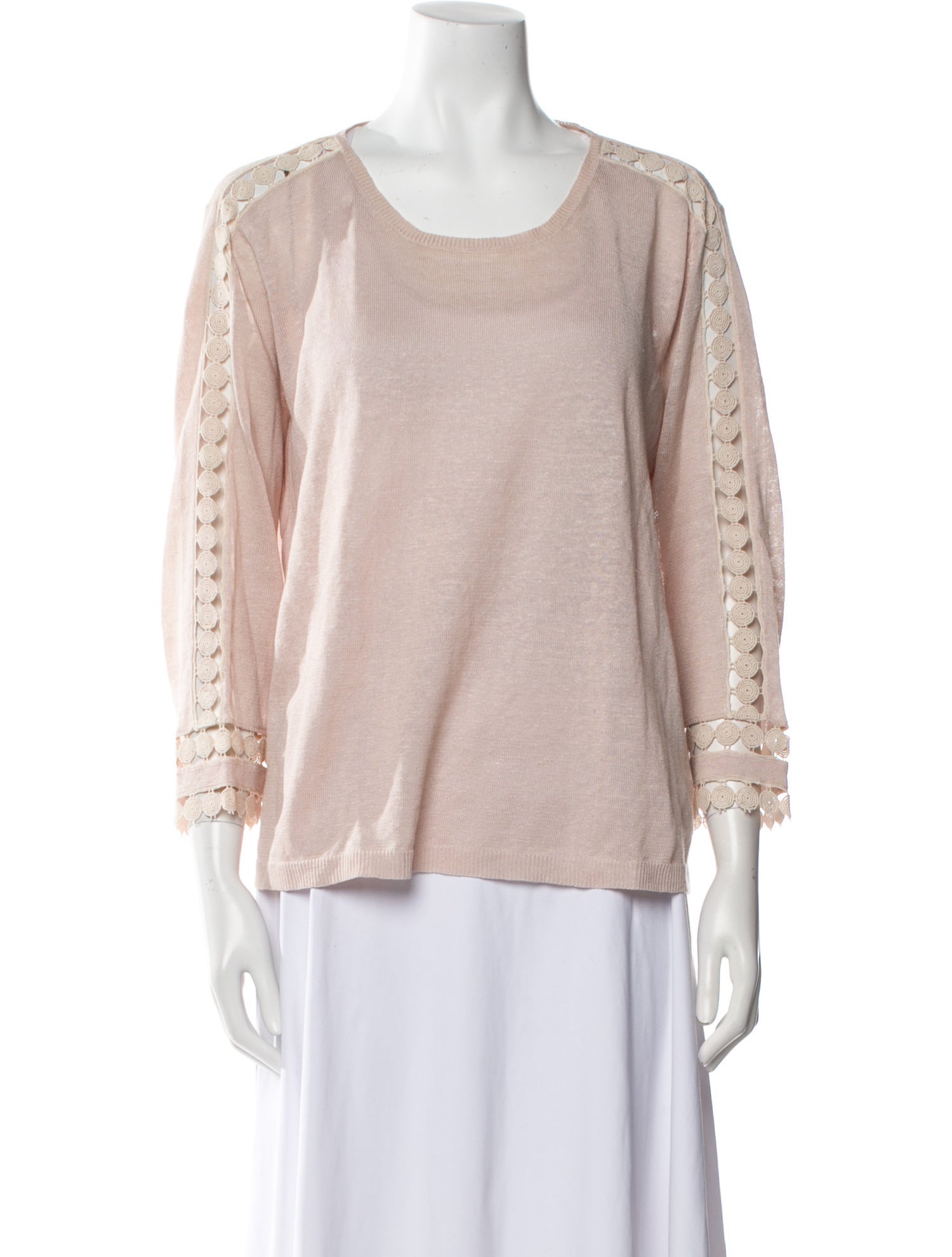 Gerard Darel Linen Scoop Neck Sweater