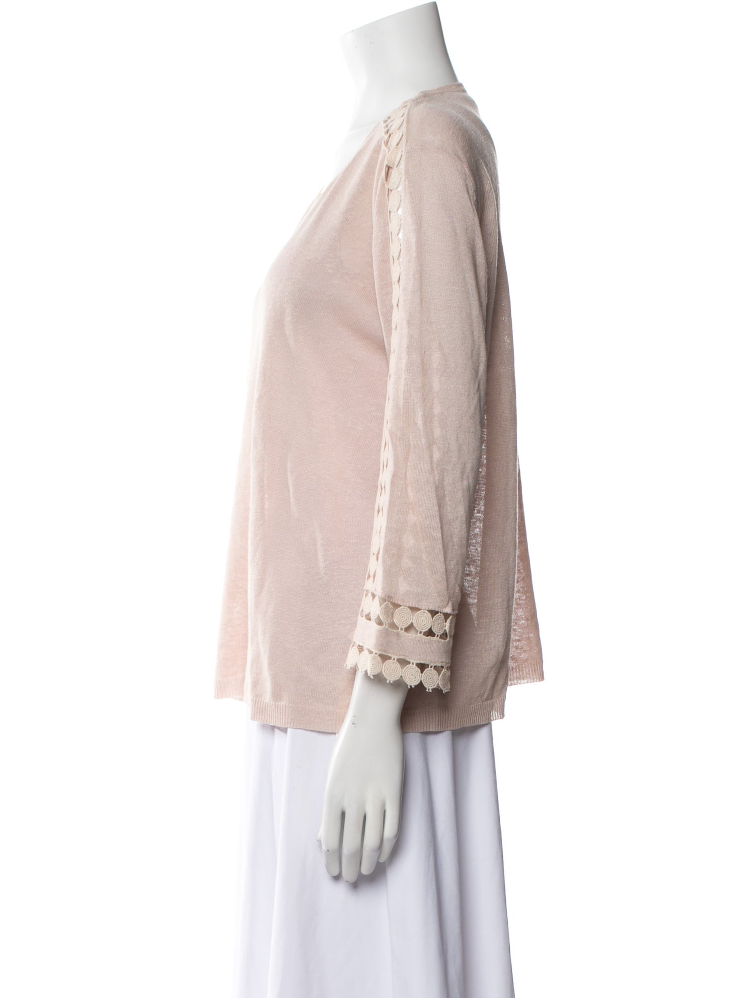 Gerard Darel Linen Scoop Neck Sweater