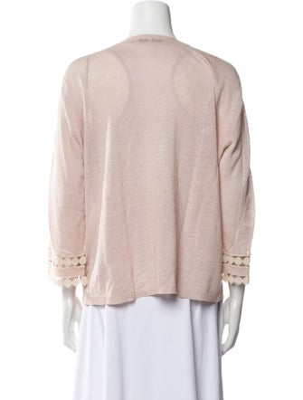 Gerard Darel Linen Scoop Neck Sweater