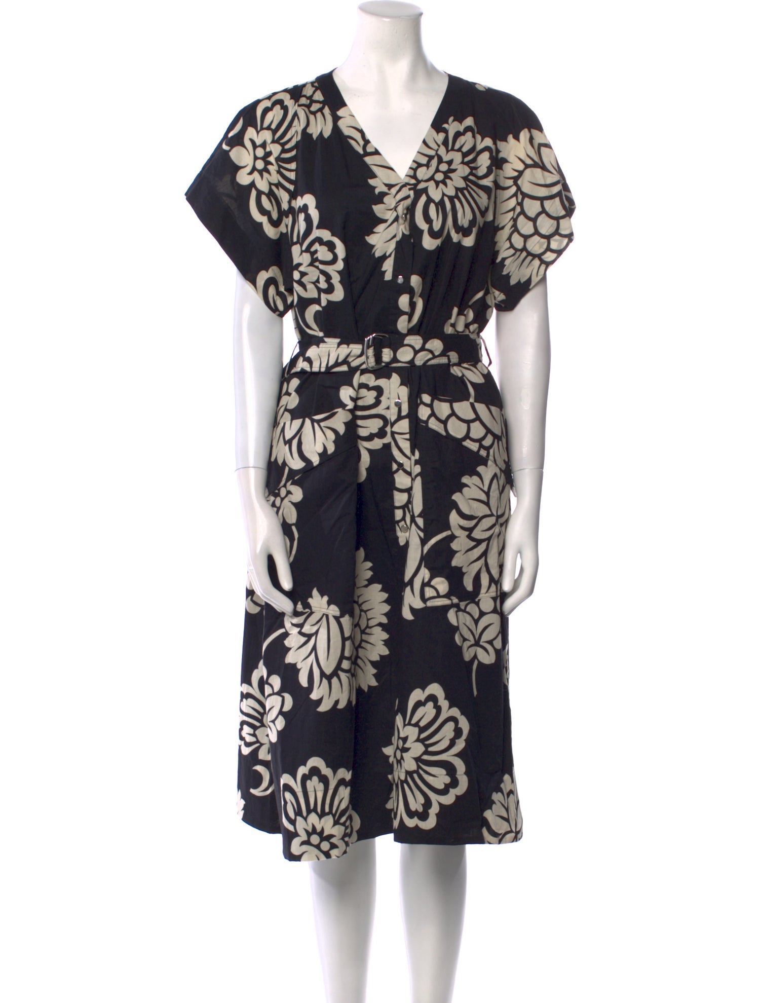 Gerard Darel Floral Print Midi Length Dress