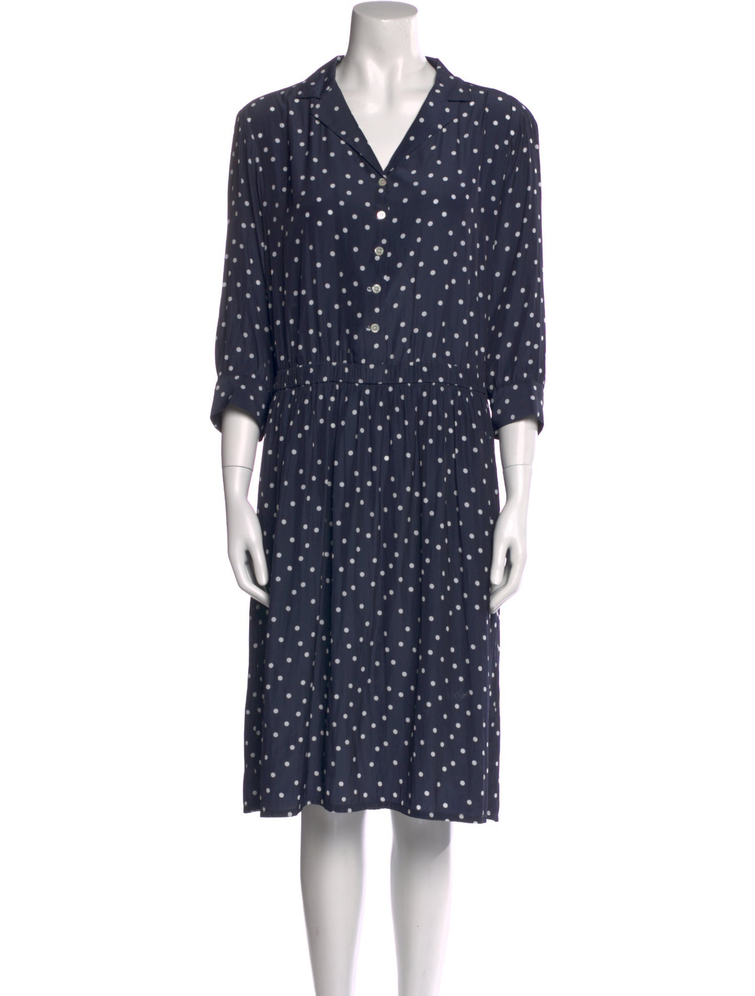 Gerard Darel Polka Dot Print Midi Length Dress