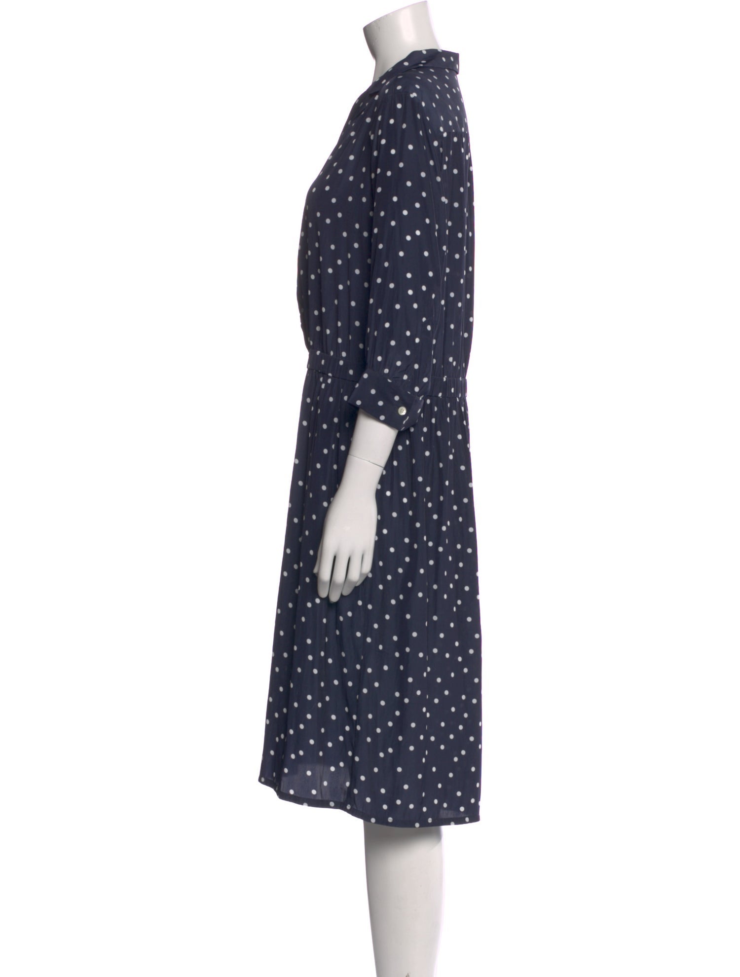 Gerard Darel Polka Dot Print Midi Length Dress