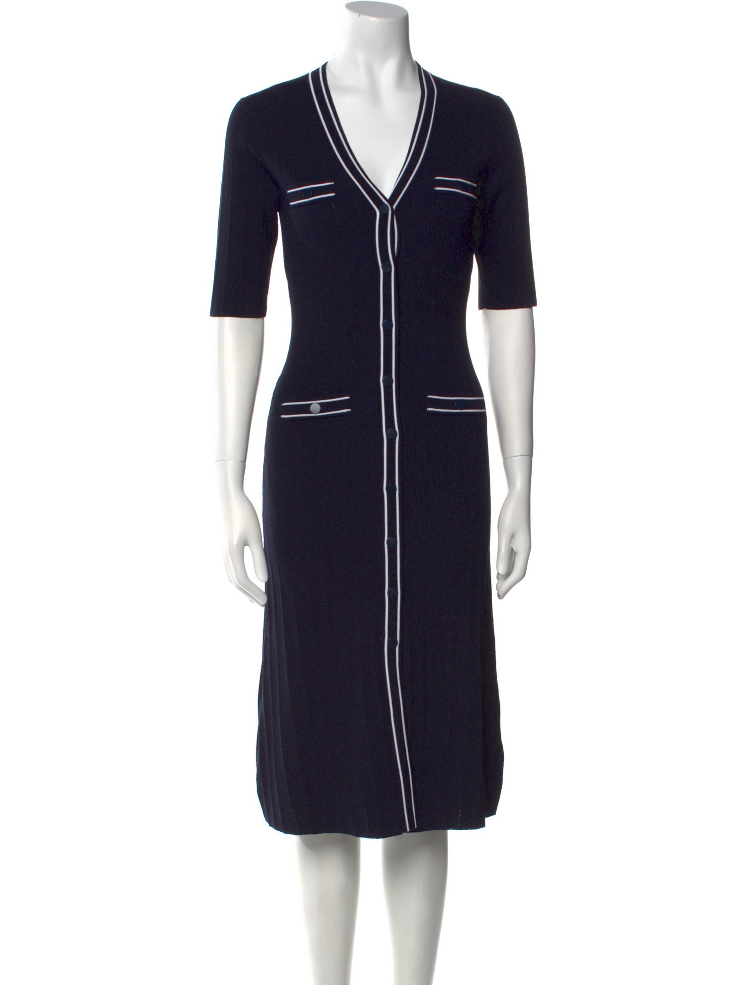 Gerard Darel V-Neck Midi Length Dress
