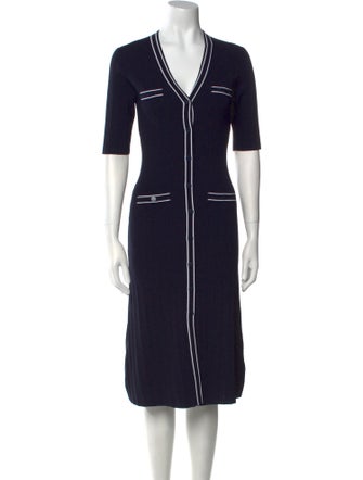 Gerard Darel V-Neck Midi Length Dress