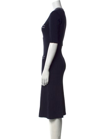 Gerard Darel V-Neck Midi Length Dress
