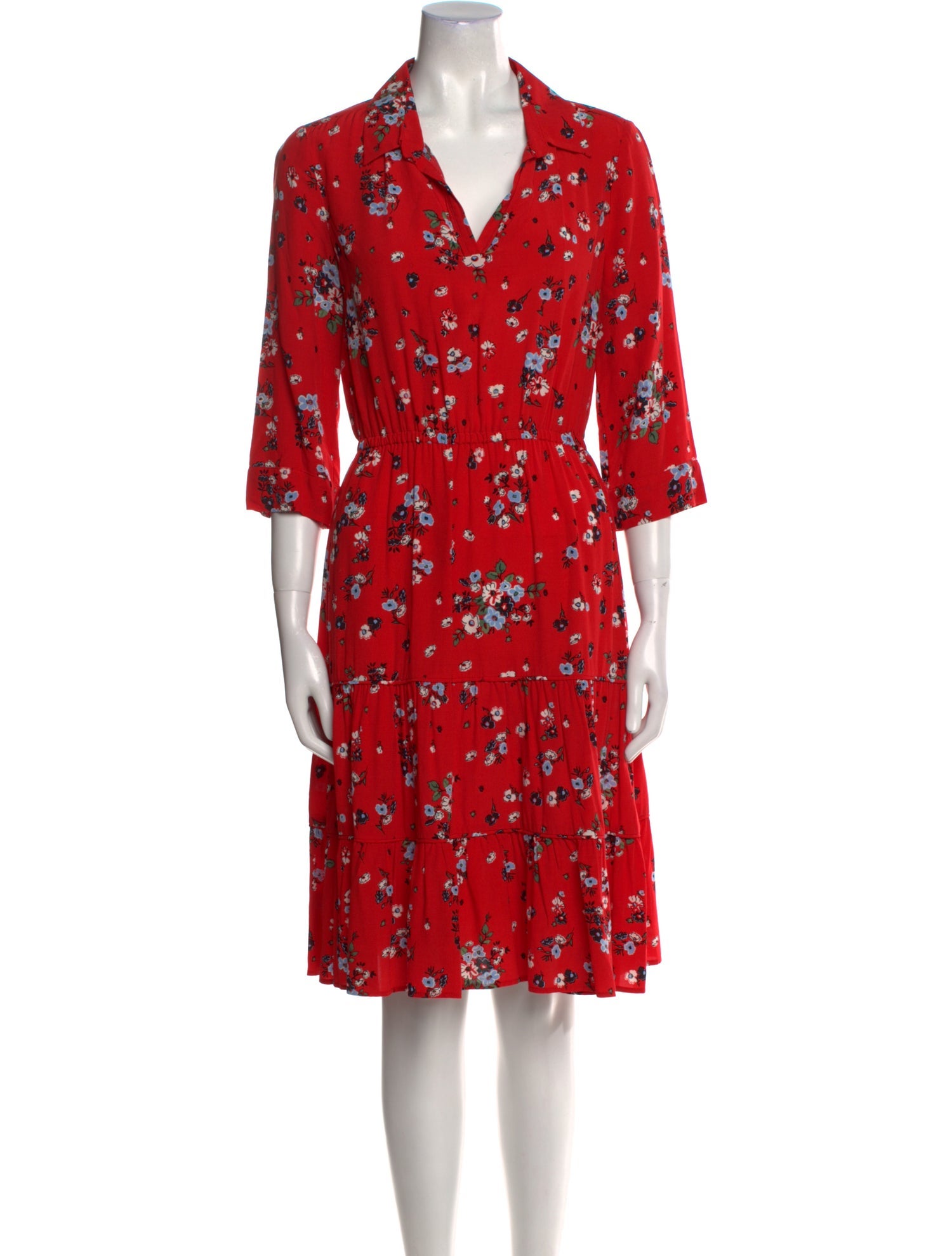 Gerard Darel Floral Print Knee-Length Dress