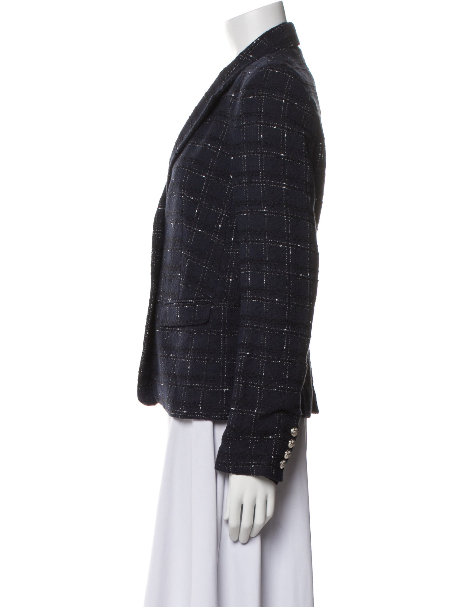 Gerard Darel Plaid Print Blazer