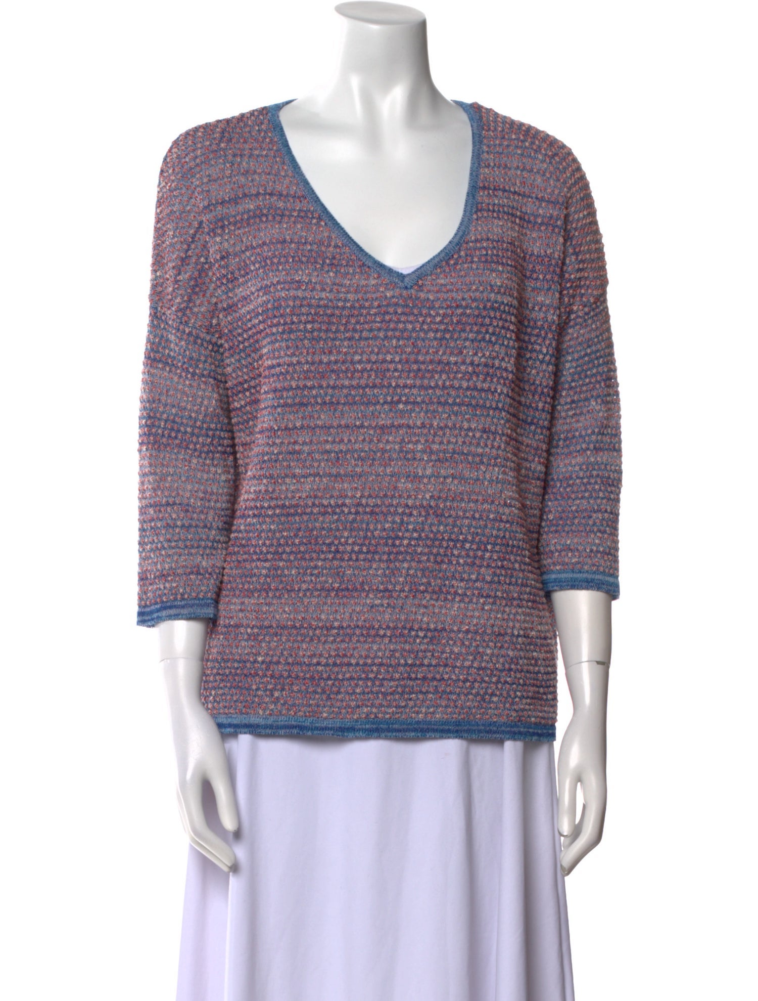 Gerard Darel Striped V-Neck Sweater