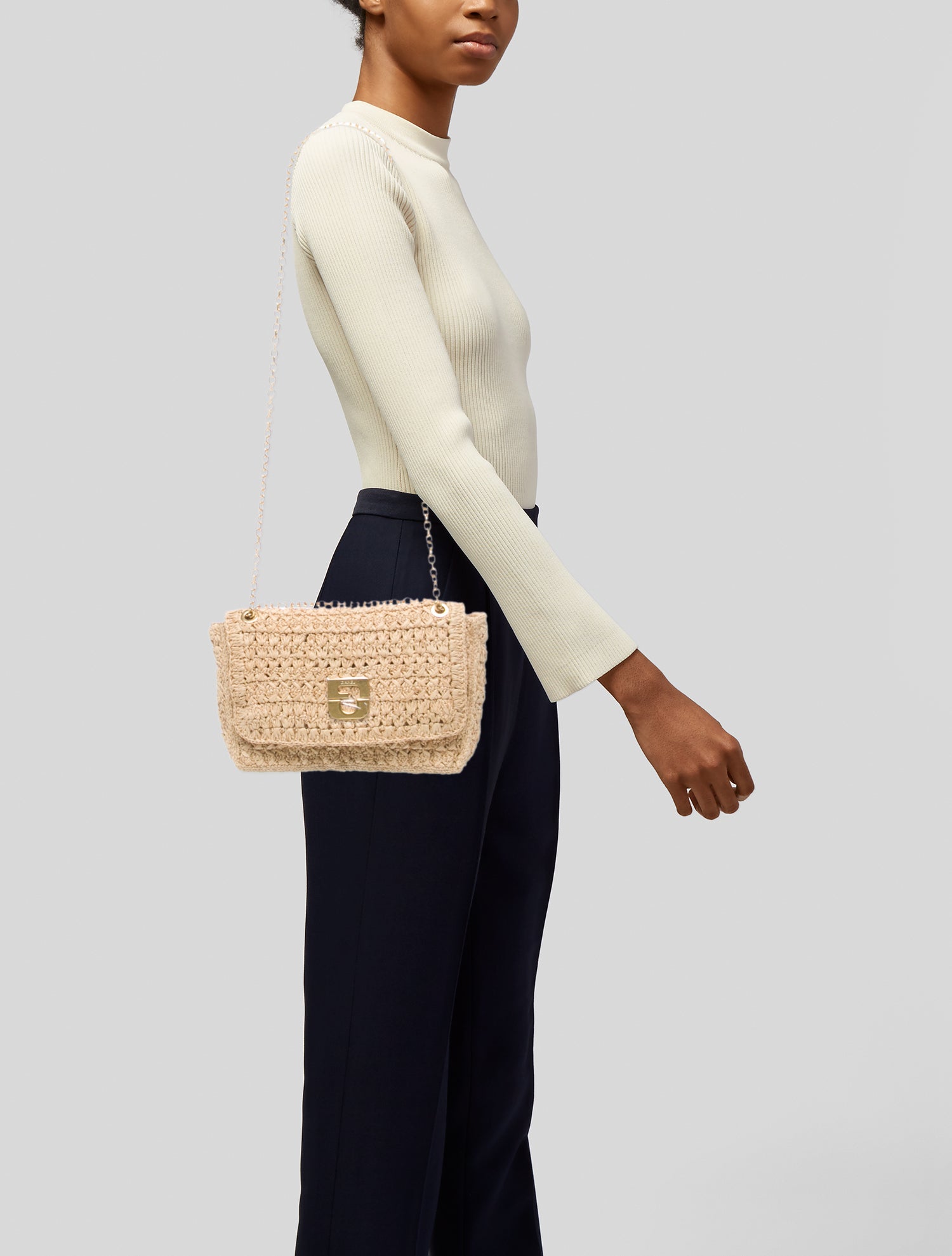 Gerard Darel Raffia Shoulder Bag w/ Tags